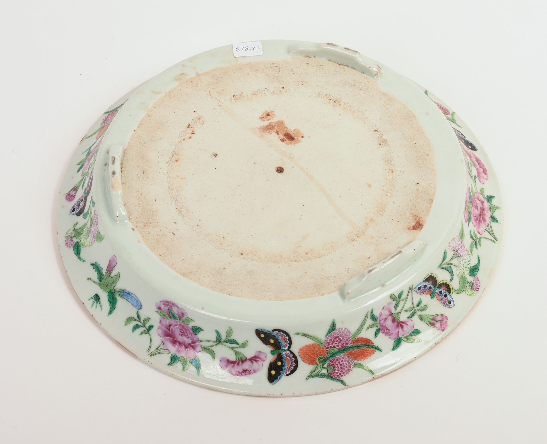 19TH C. CHINESE FAMILLE ROSE FOOTED TRAY.
