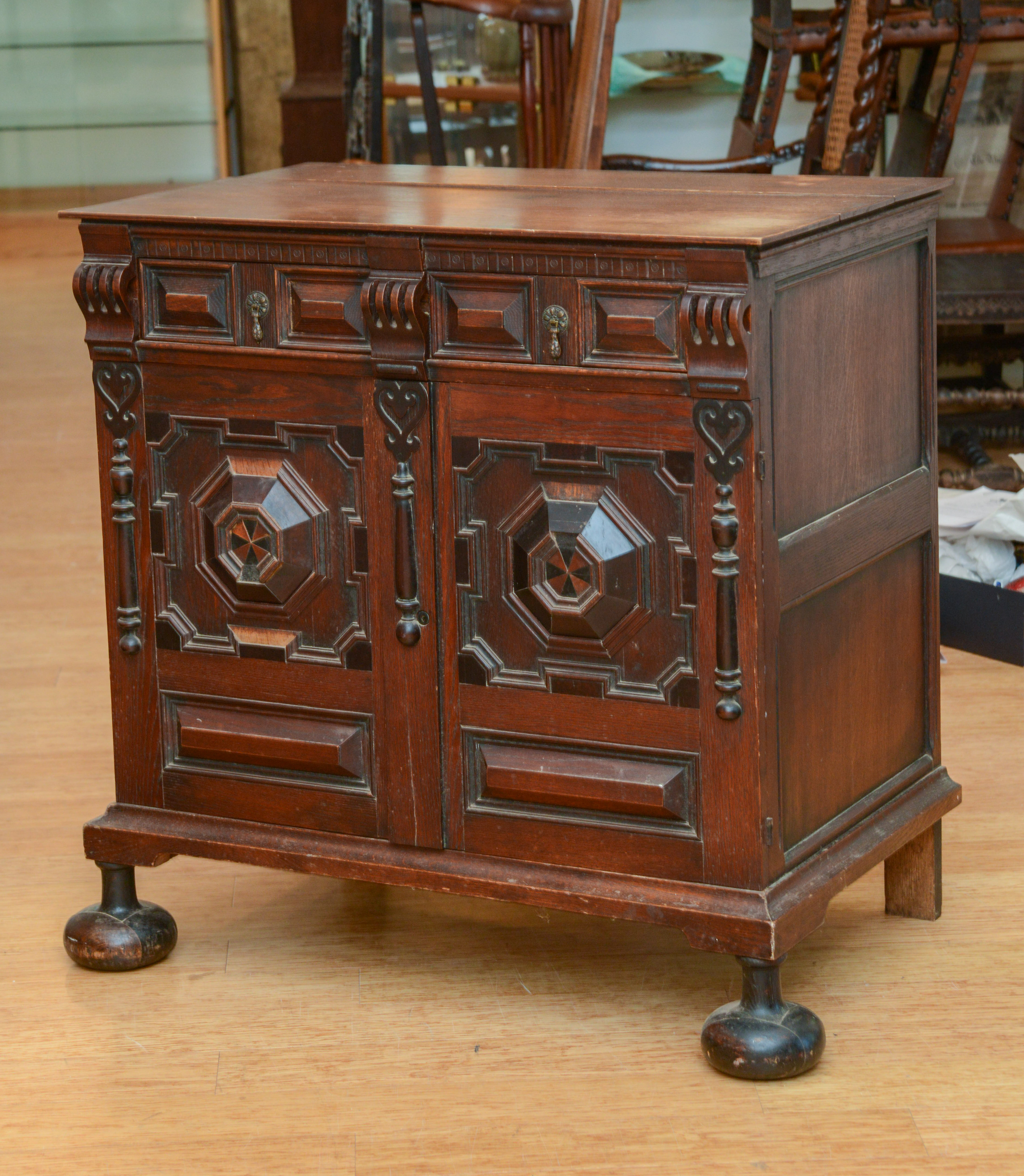 JACOBEAN STYLE GEOMETRIC CHEST