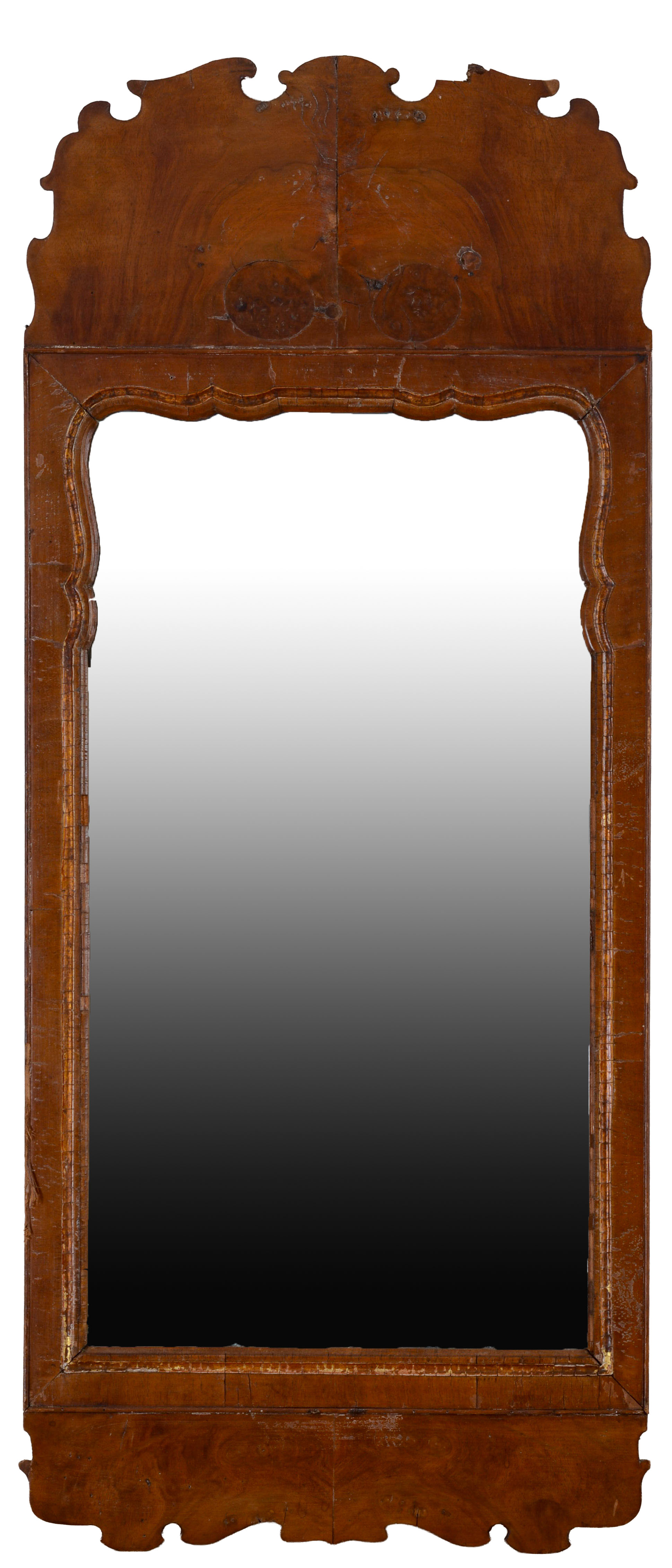 QUEEN ANNE PERIOD LOOKING GLASS