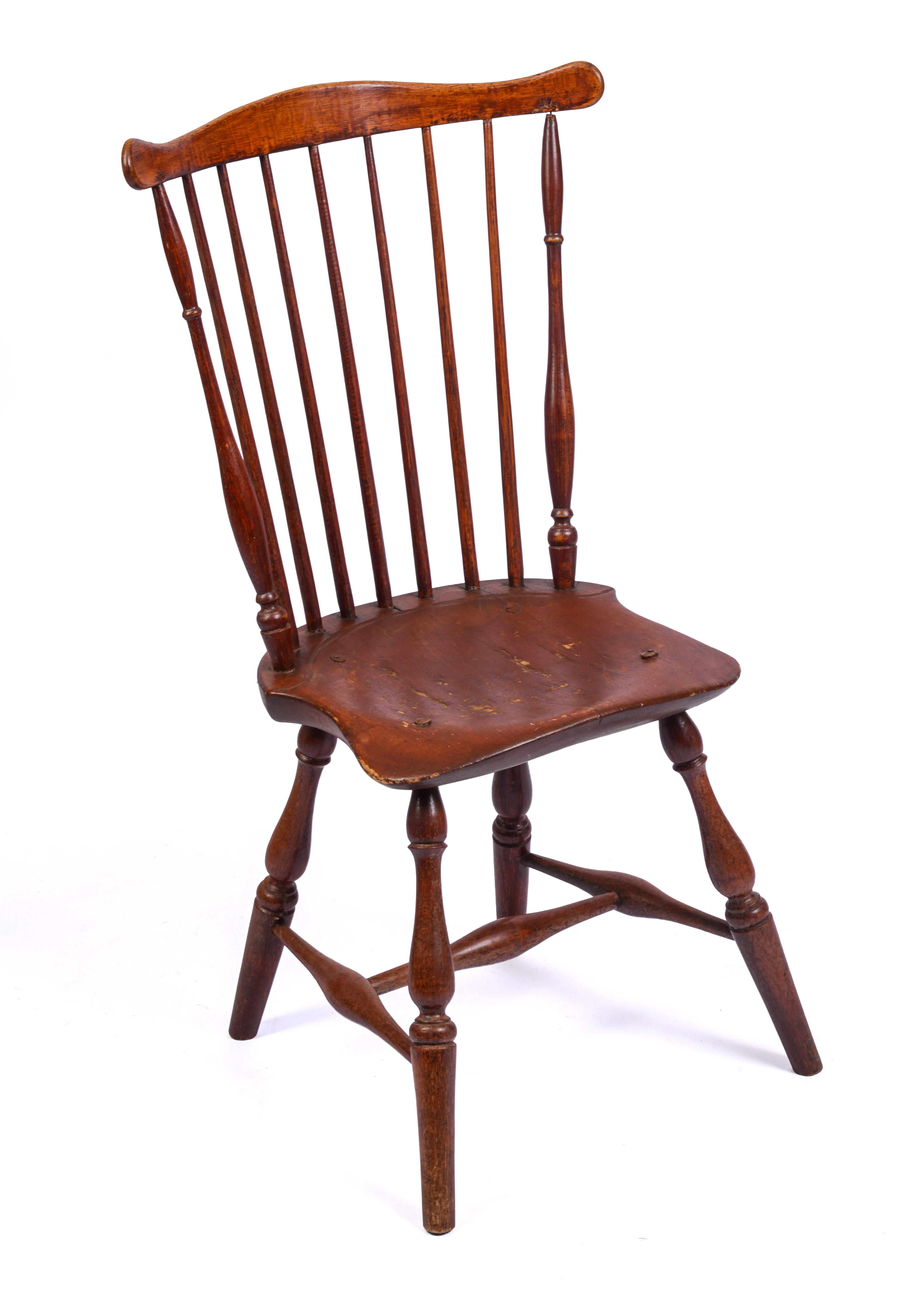 CONNECTICUT FAN-BACK WINDSOR SIDE CHAIR.