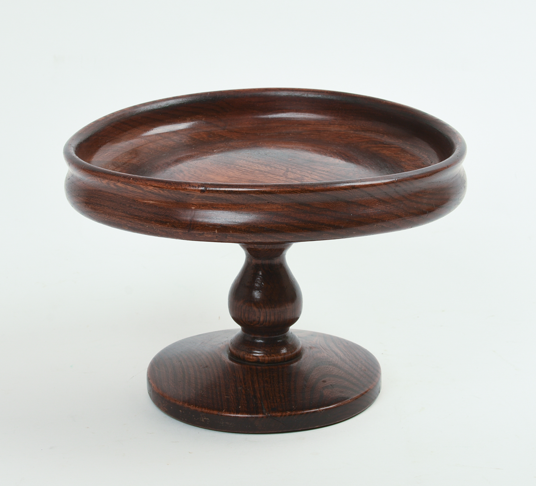 TURNED ELMWOOD TREEN COMPOTE