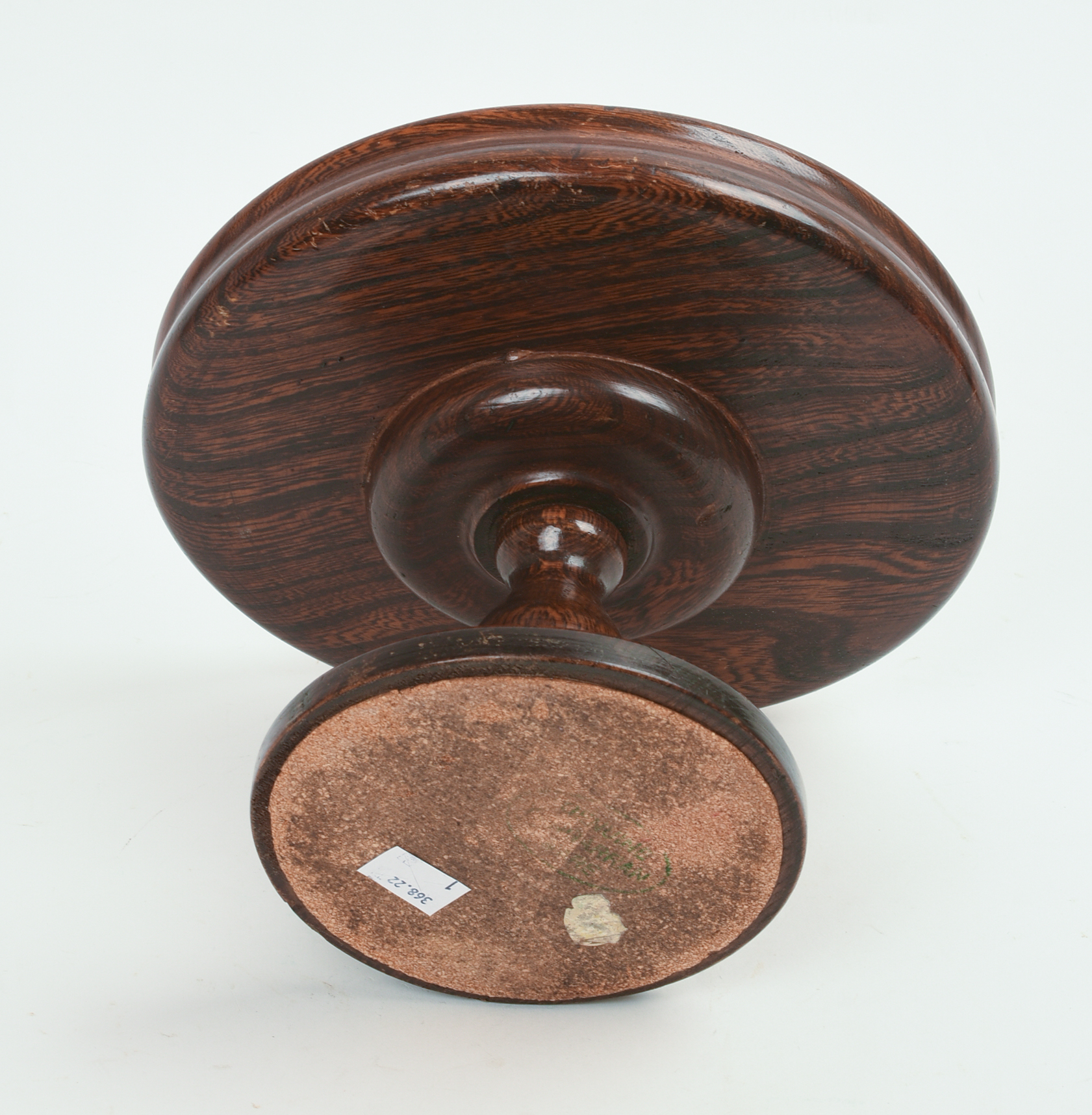 TURNED ELMWOOD TREEN COMPOTE