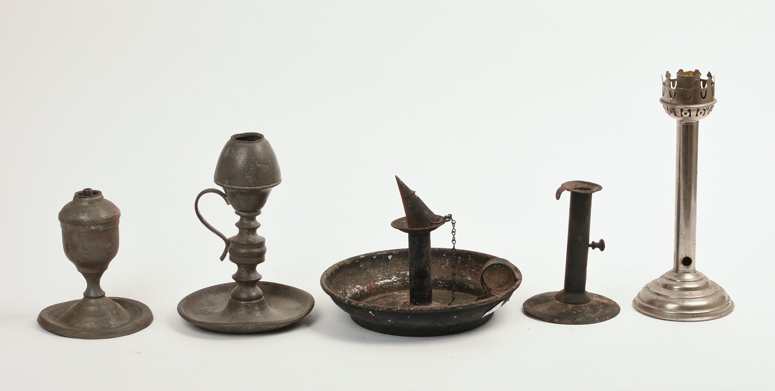 GROUP OF EARLY LIGHTING DEVICES.
