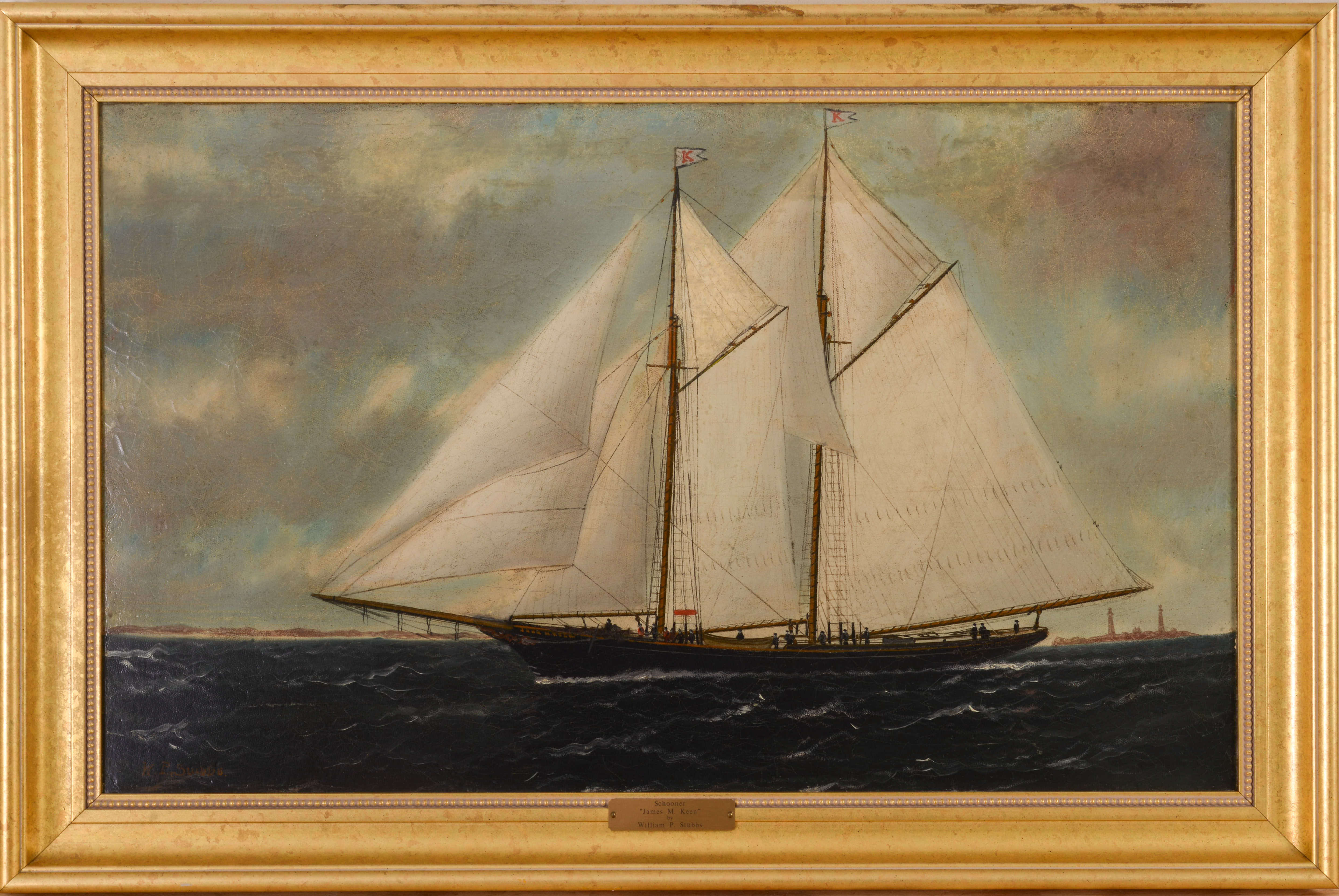 WILLIAM P. STUBBS (1842-1909). THE SCHOONER JOHN M. KEEN.