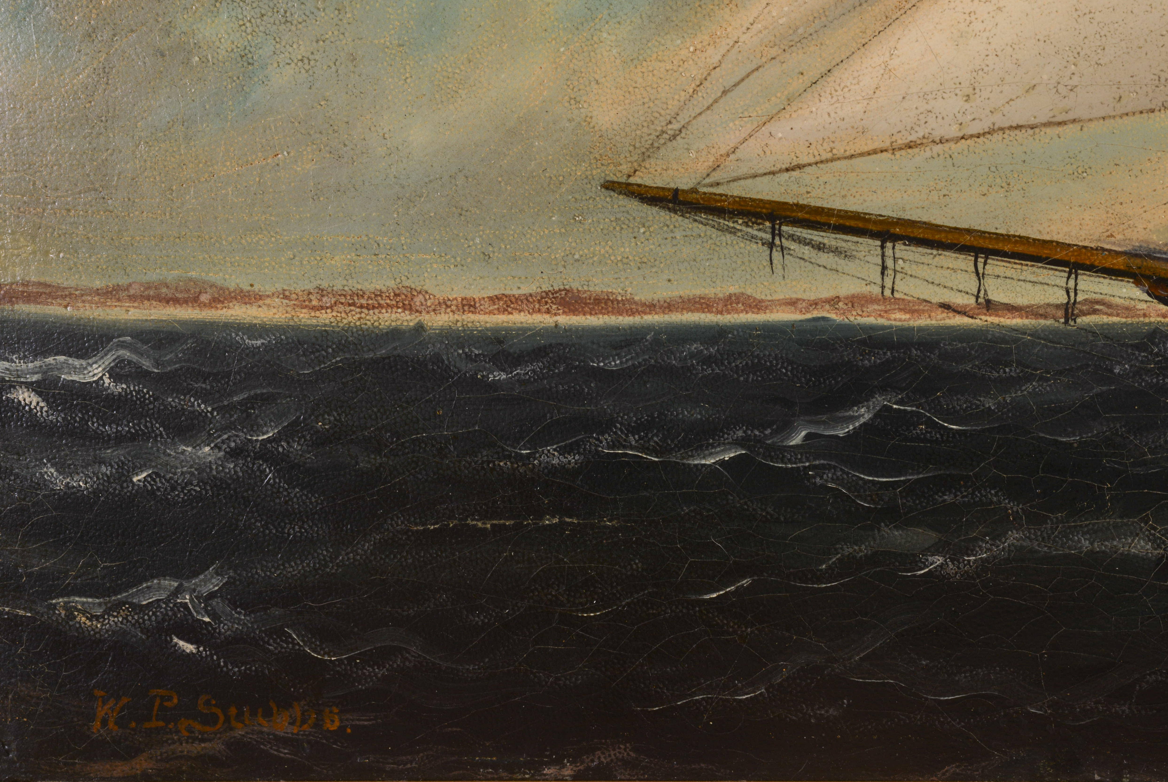 WILLIAM P. STUBBS (1842-1909). THE SCHOONER JOHN M. KEEN.