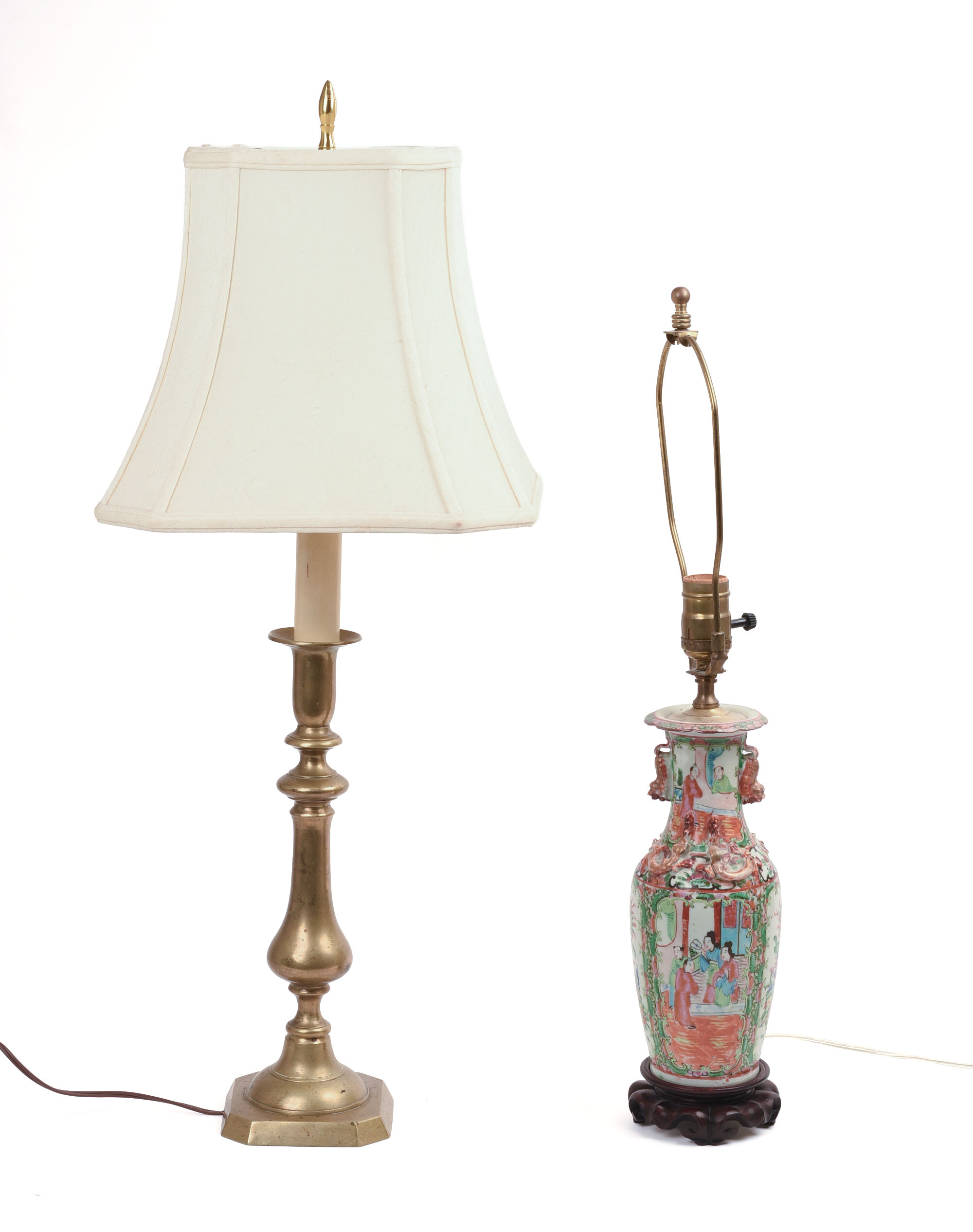 TWO TABLE LAMPS.
