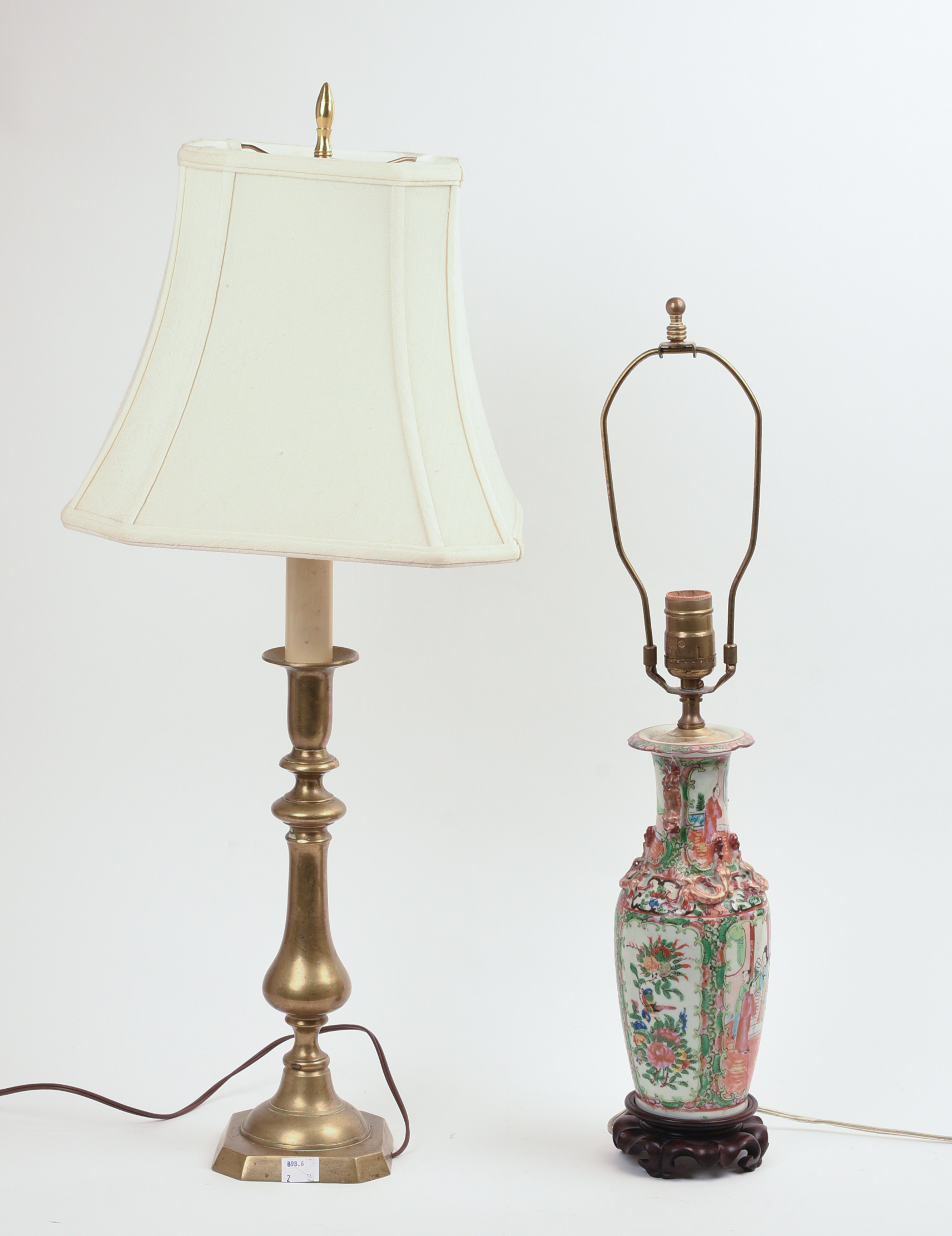 TWO TABLE LAMPS.