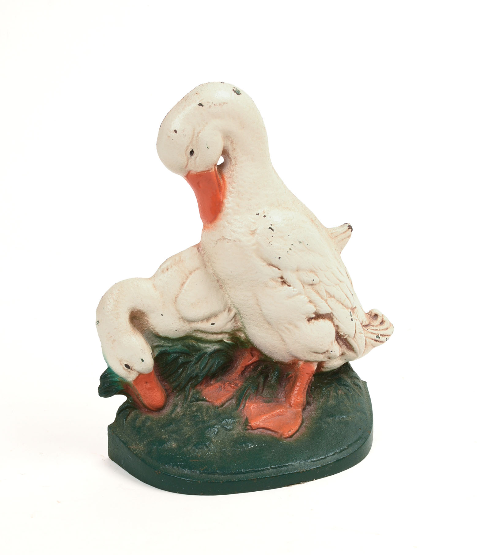 JOHN WRIGHT CAST IRON GOOSE DOORSTOP.