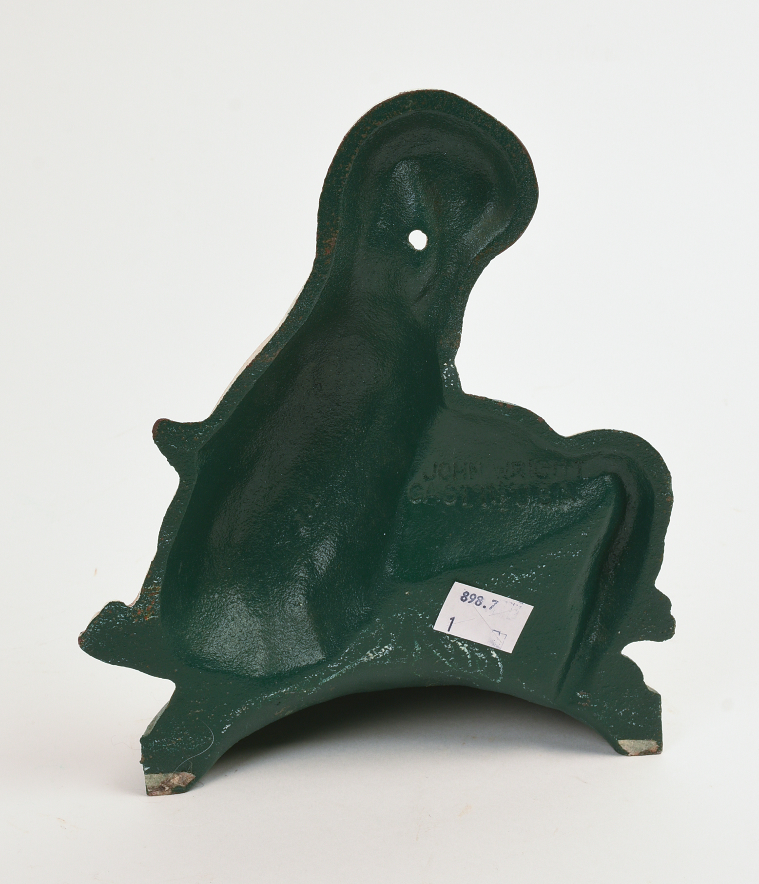 JOHN WRIGHT CAST IRON GOOSE DOORSTOP.