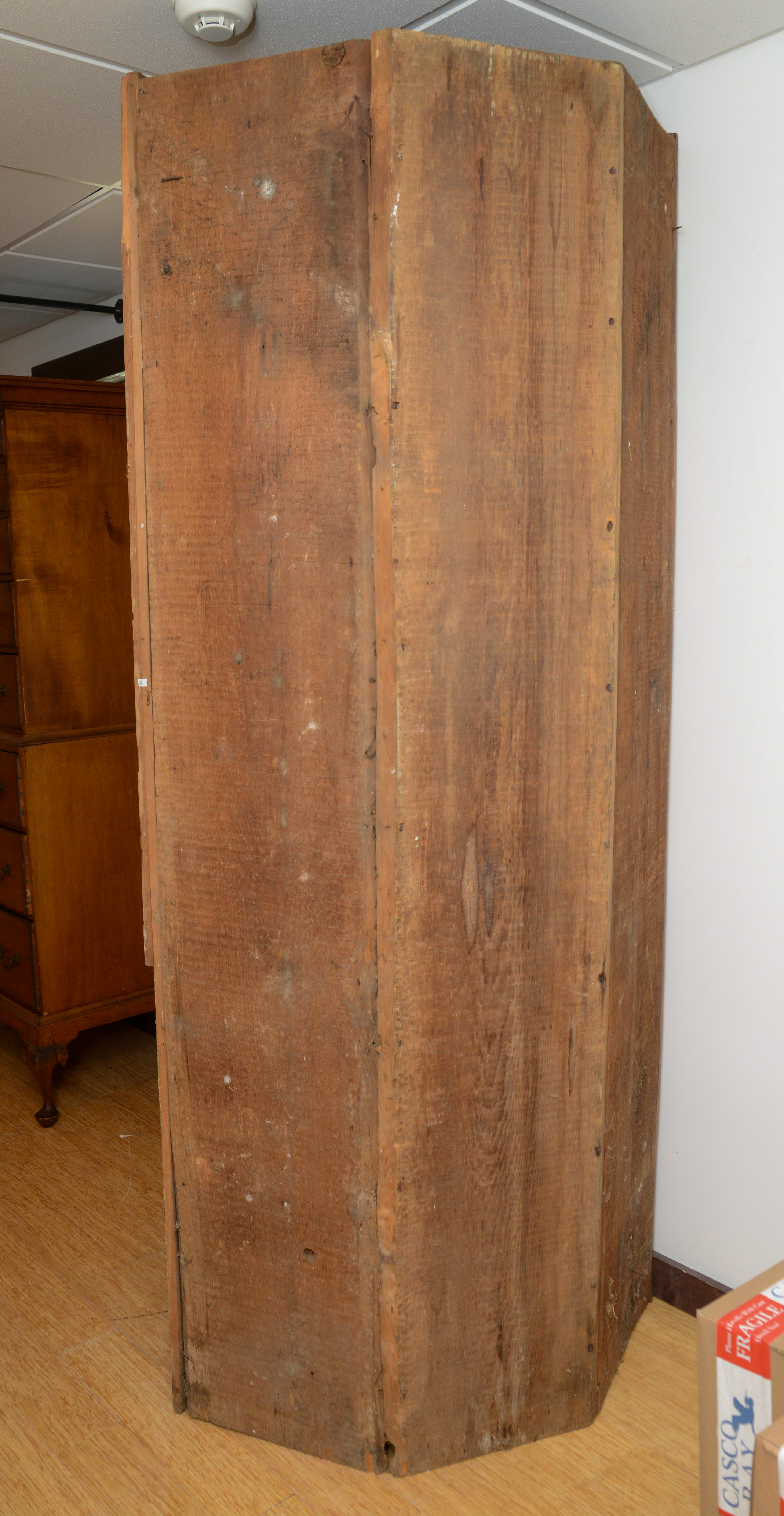 NEW ENGLAND CORNER CUPBOARD.