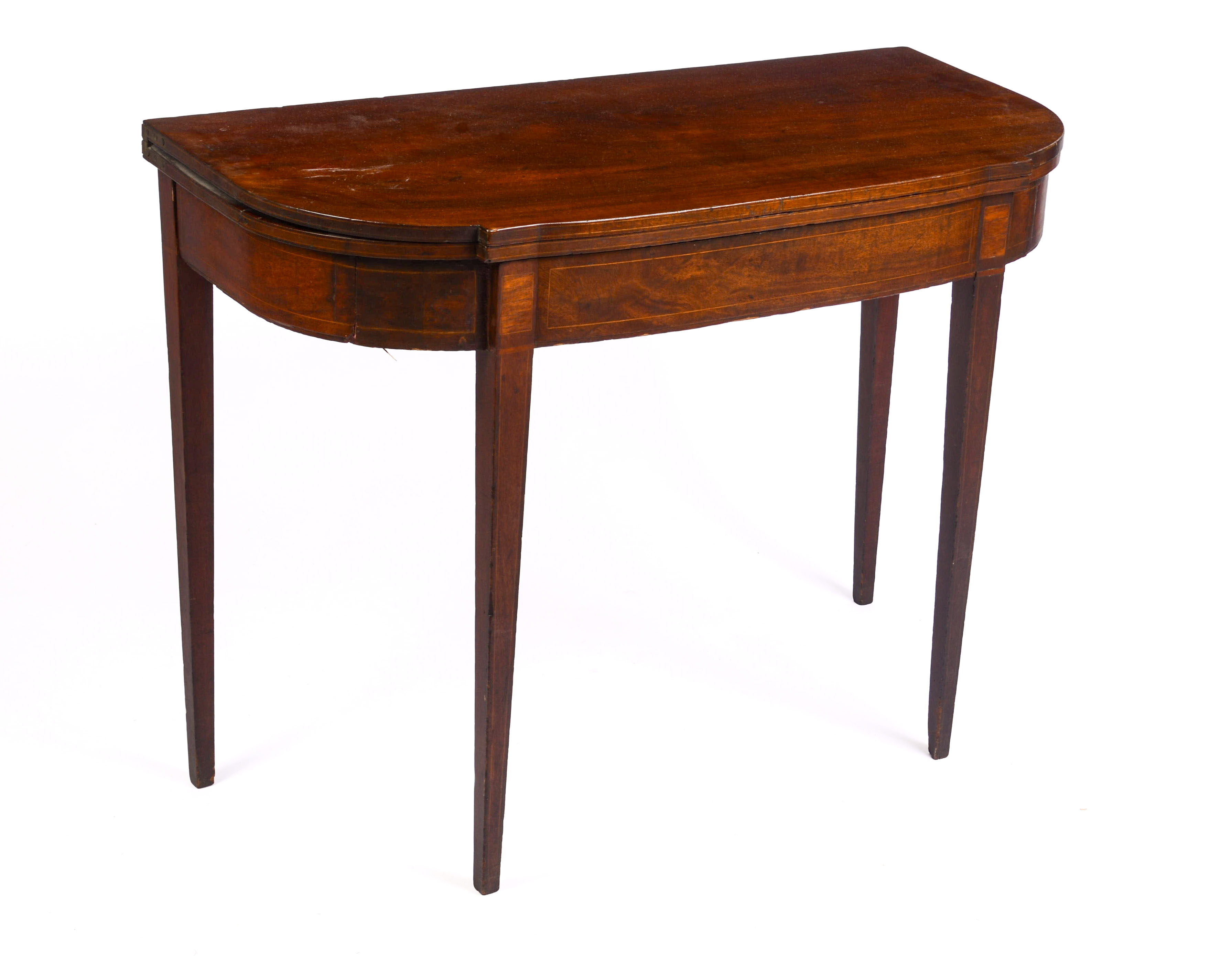 MASSACHUSETTS HEPPLEWHITE CARD TABLE.