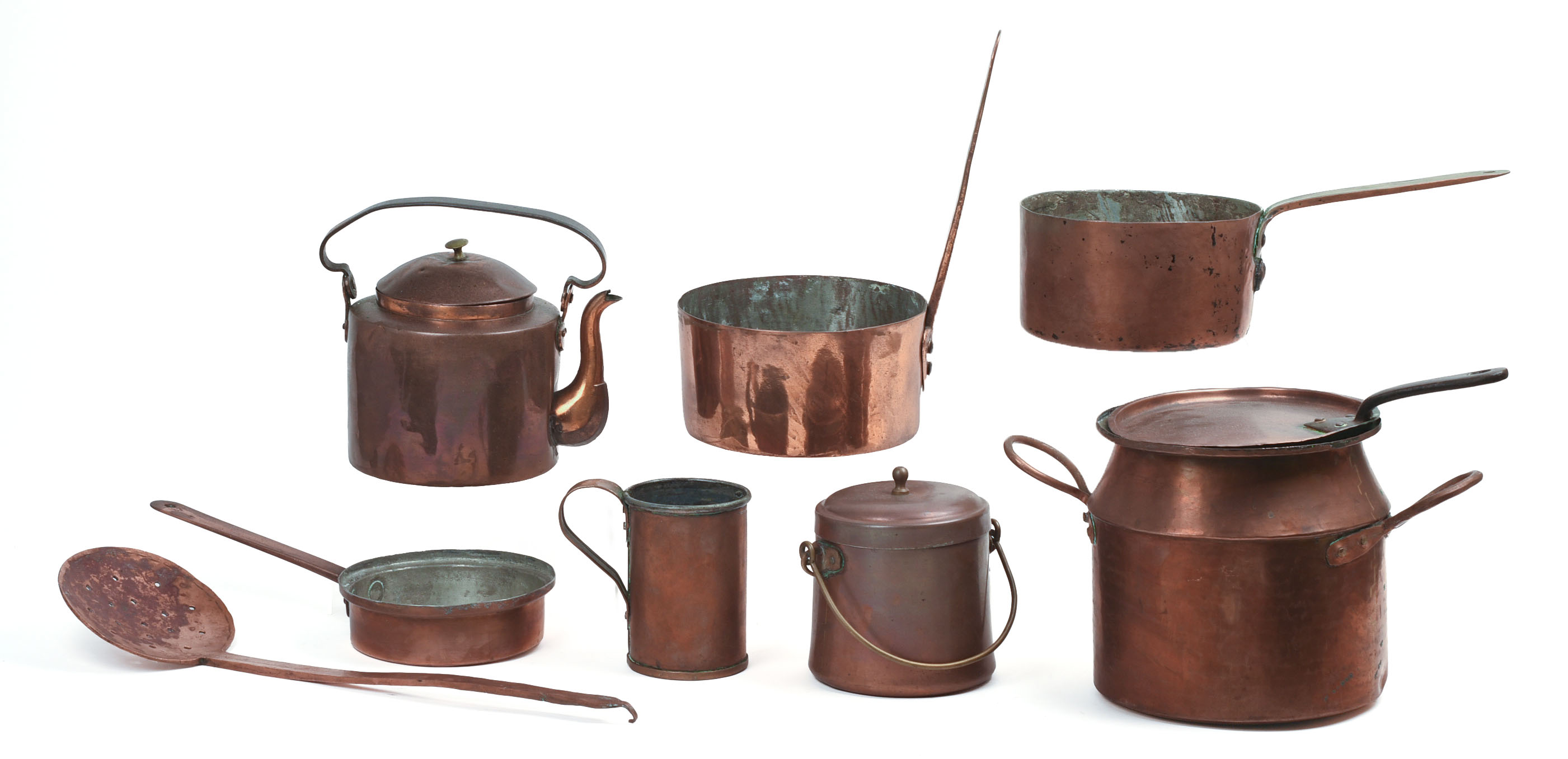 GROUP OF COPPER COOKWARE