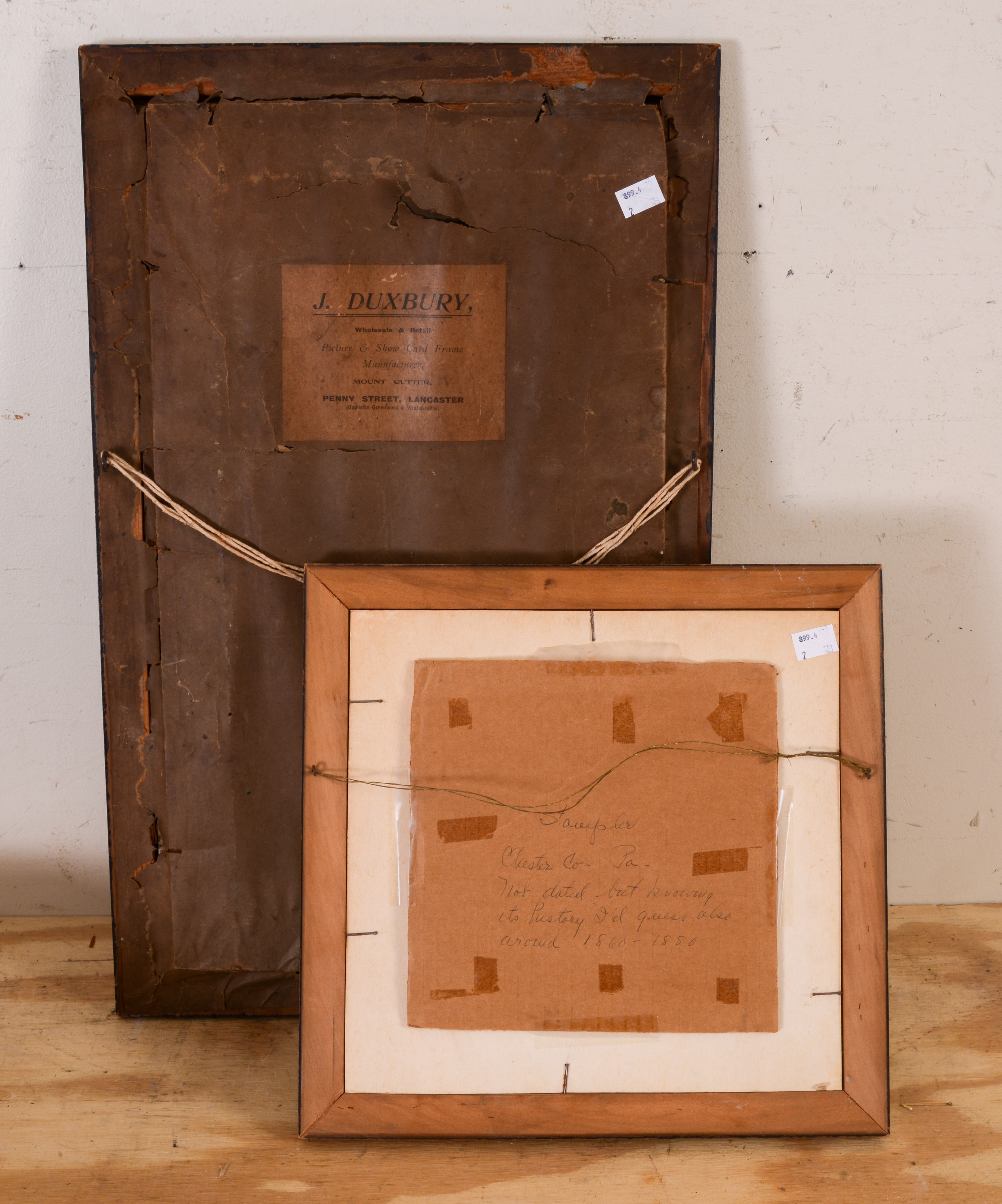TWO 19TH CENTURY SCHOOLGIRL SAMPLERS.