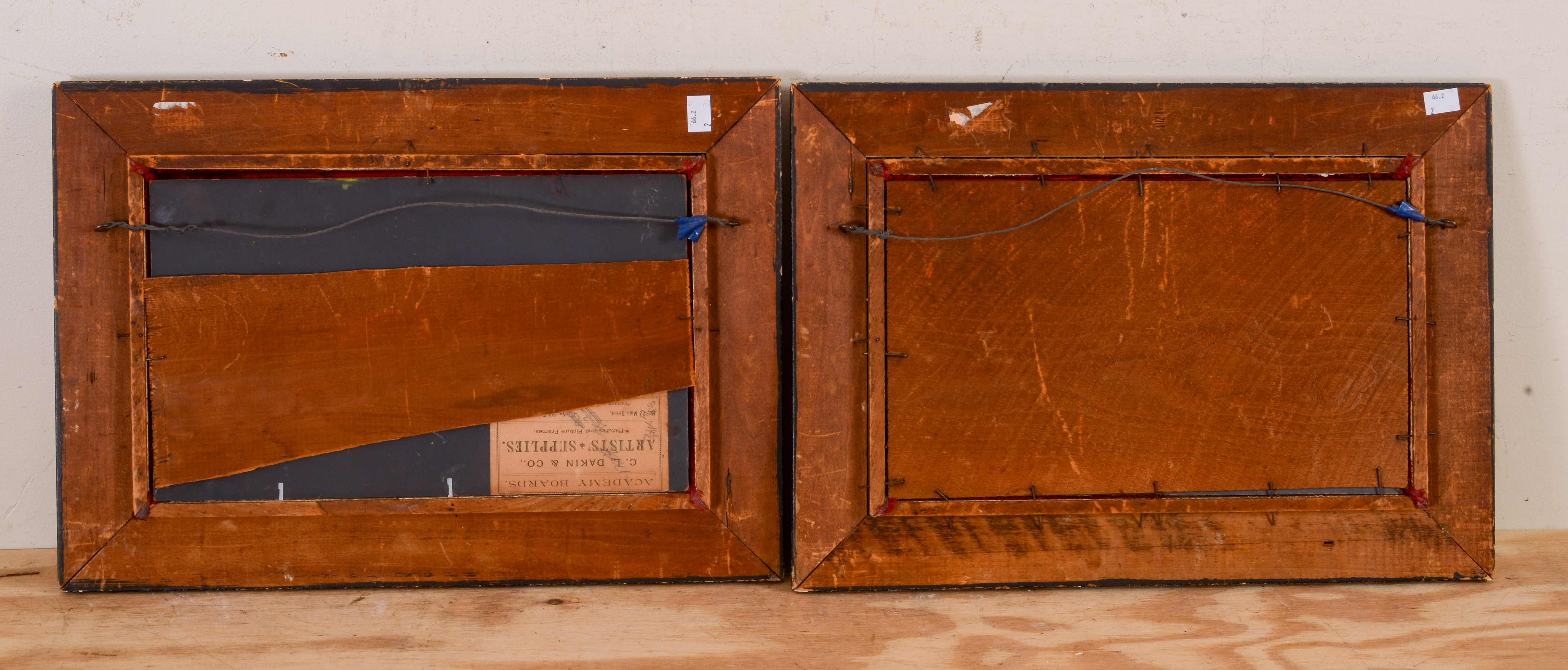 TWO 19TH C. AMERICAN FORT PAINTINGS