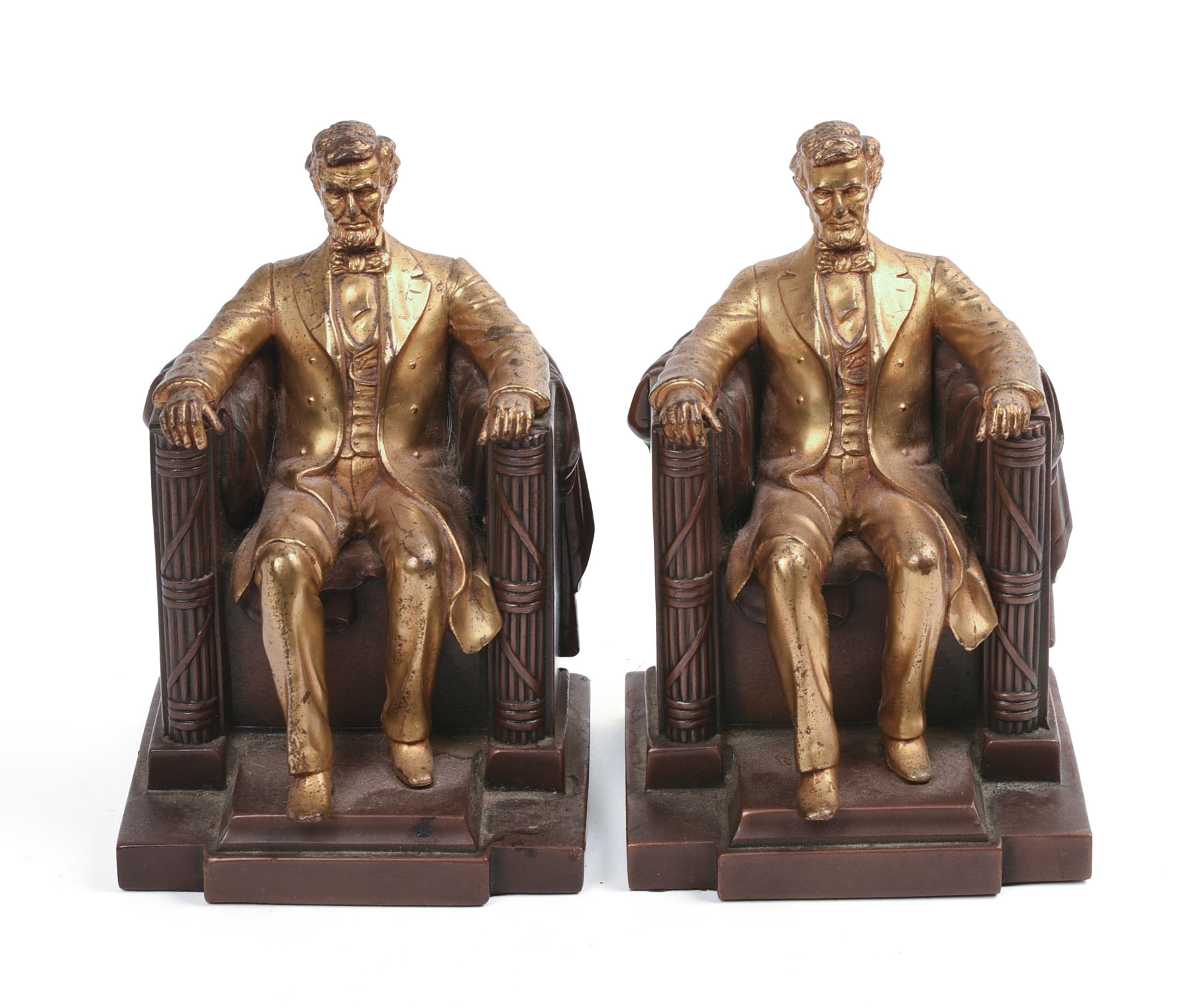 PAIR OF DANIEL CHESTER FRENCH ABRAHAM LINCOLN BOOKENDS