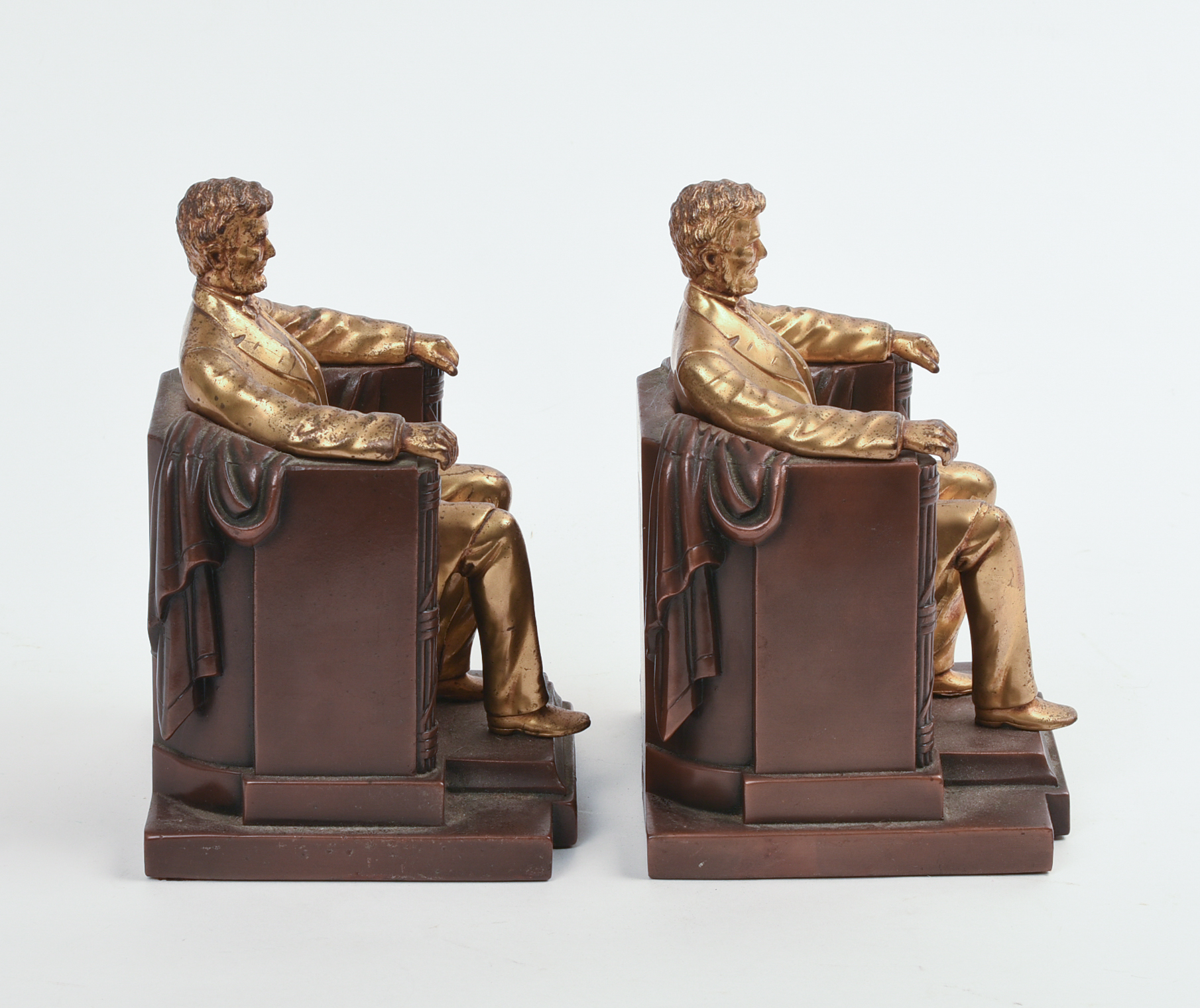 PAIR OF DANIEL CHESTER FRENCH ABRAHAM LINCOLN BOOKENDS