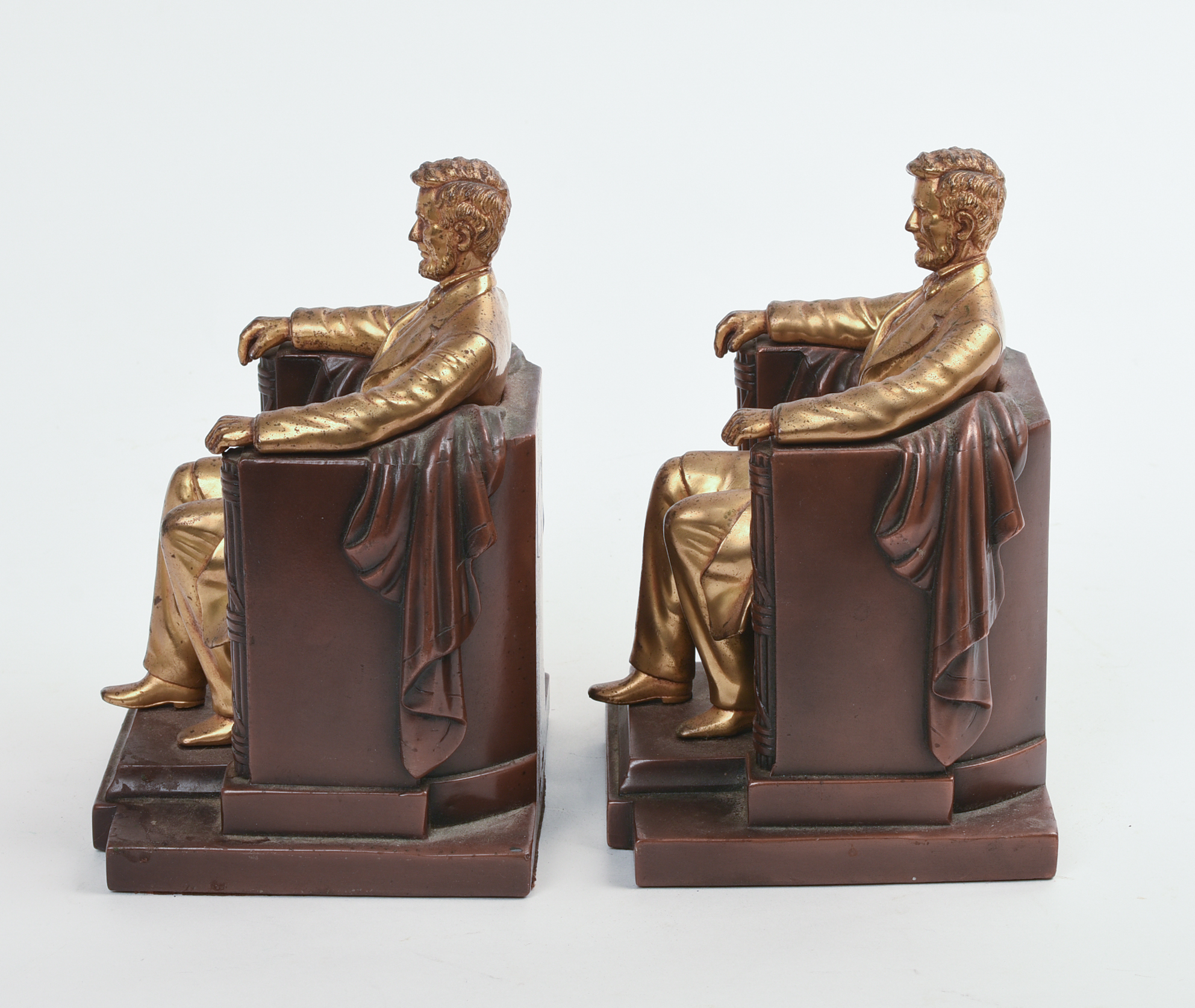 PAIR OF DANIEL CHESTER FRENCH ABRAHAM LINCOLN BOOKENDS