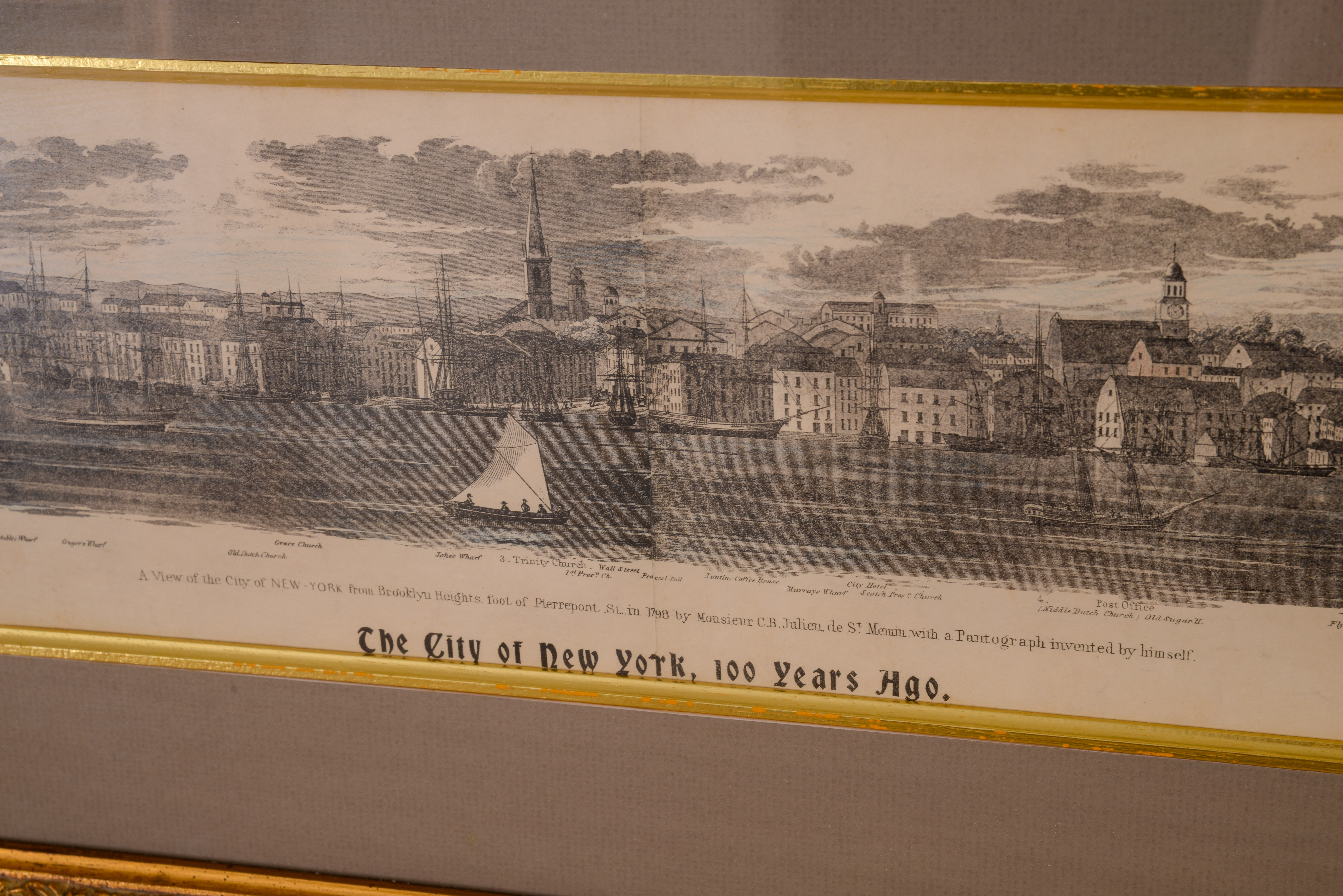 LARGE PANORAMIC VIEW OF THE CITY OF NEW YORK PRINT
