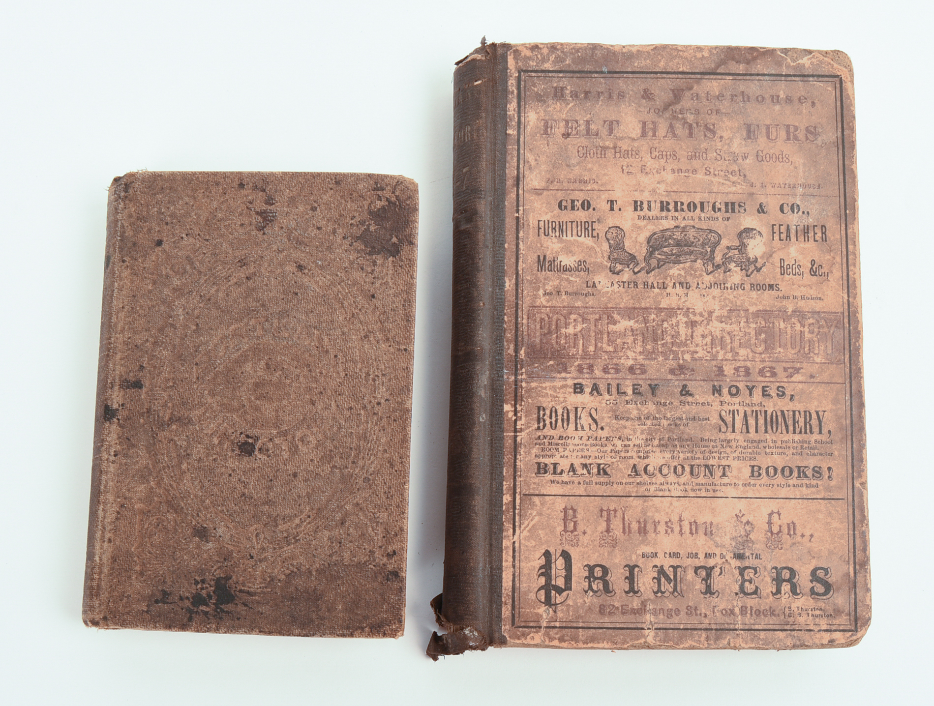 TWO PORTLAND, MAINE CITY DIRECTORIES, 1860’S