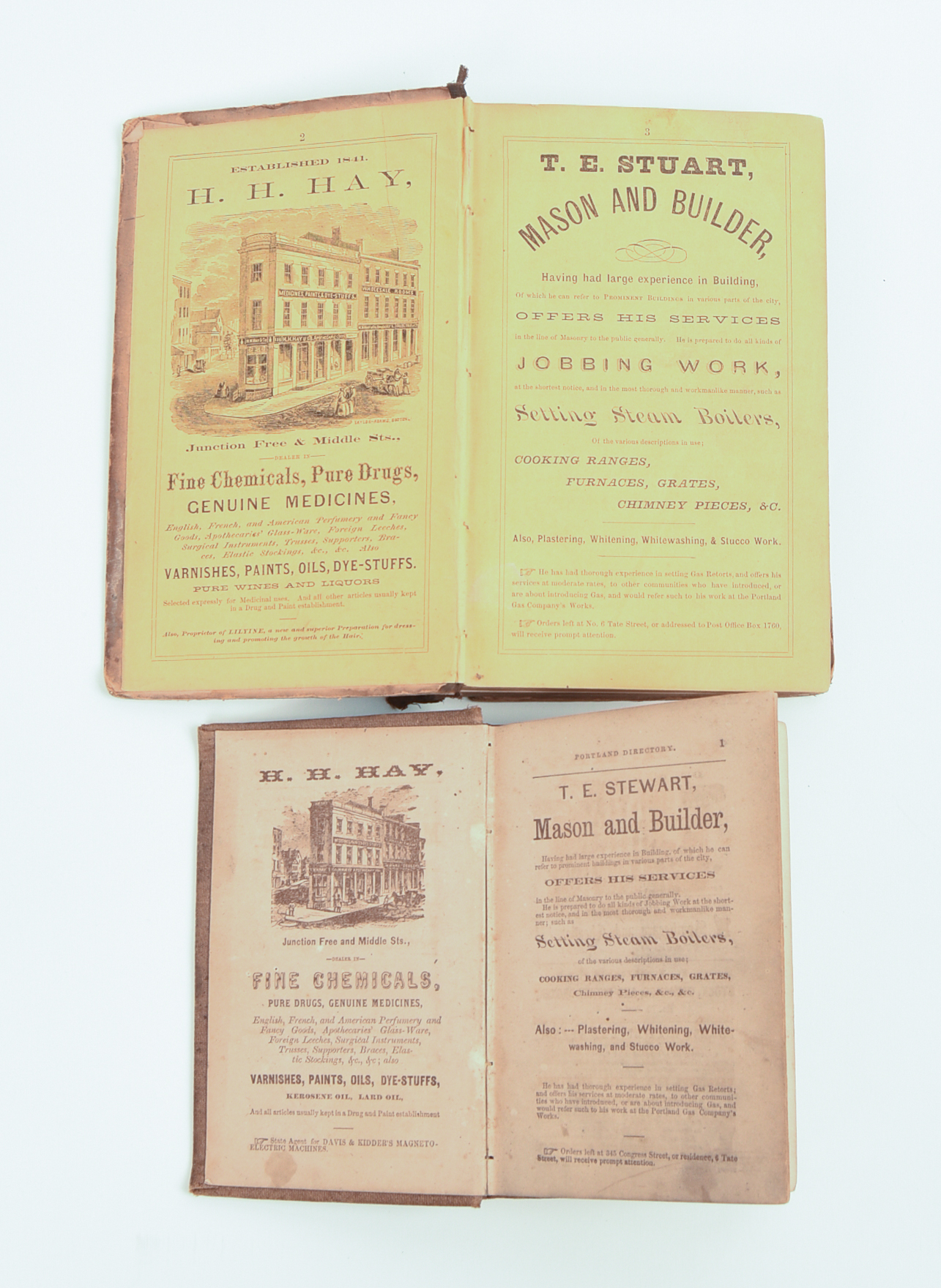 TWO PORTLAND, MAINE CITY DIRECTORIES, 1860’S