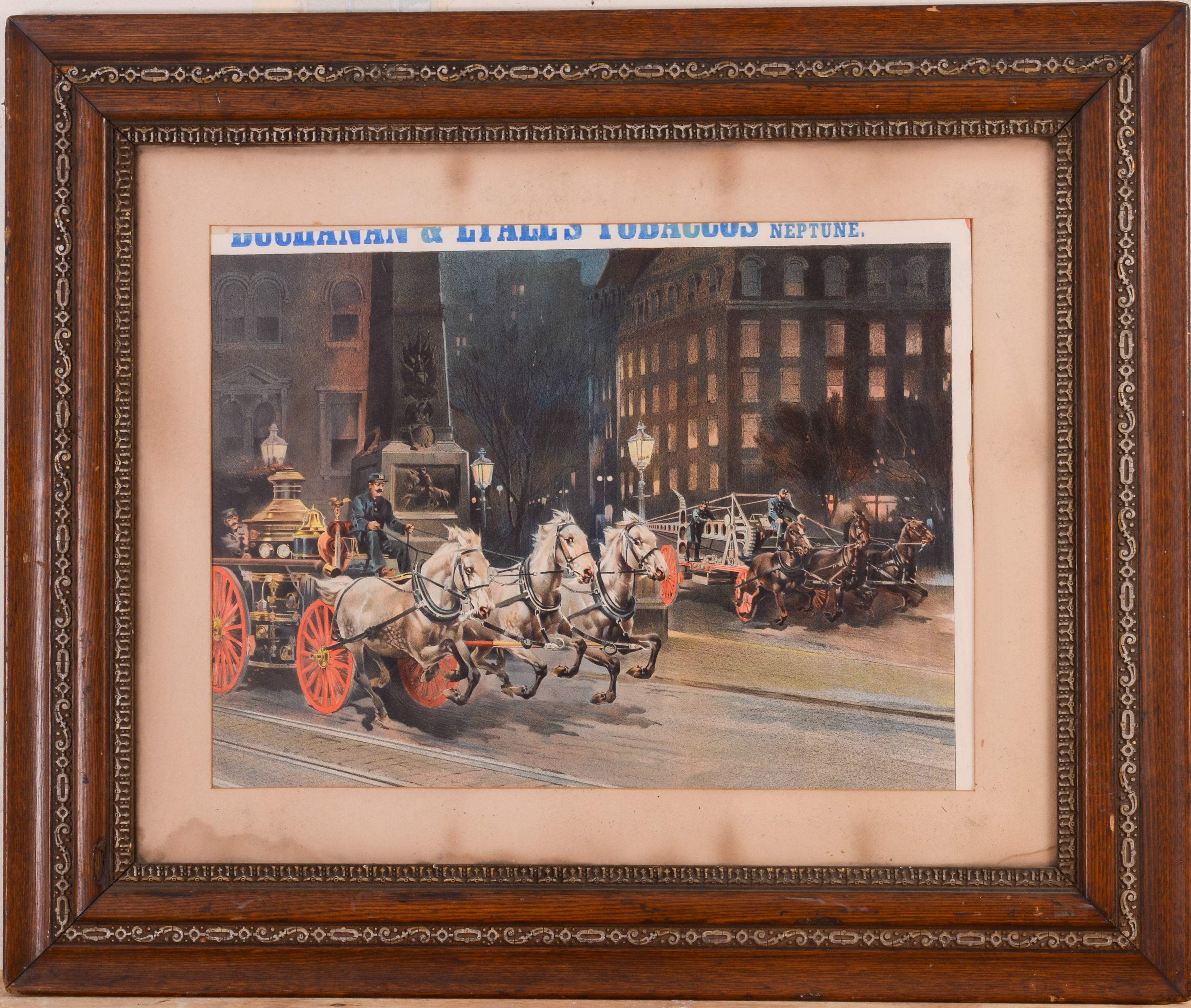 LARGE BUCHANAN & LYALL TOBACCO ADVERTISING LITHOGRAPH