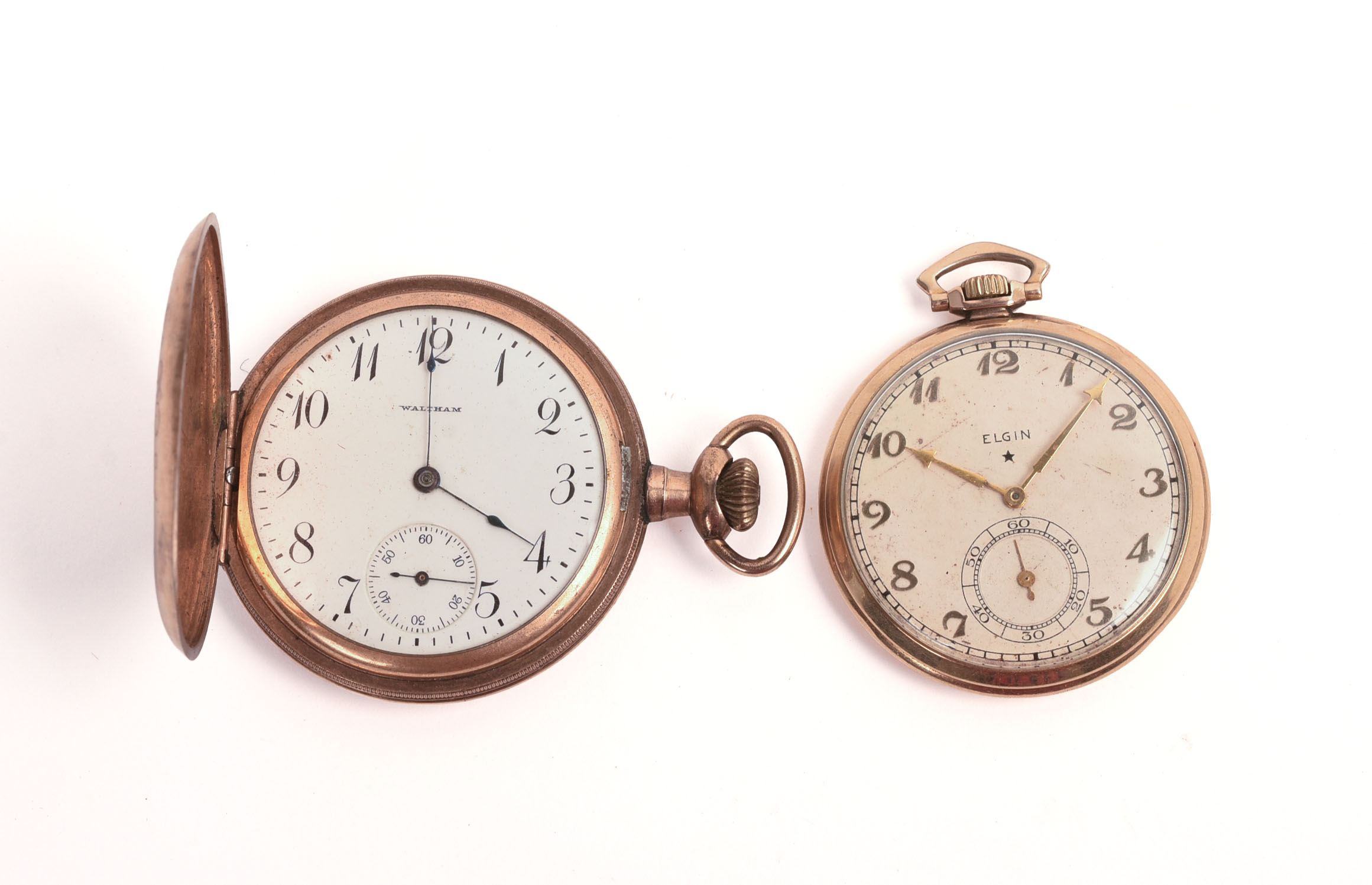 TWO GOLD FILLED AMERICAN POCKET WATCHES