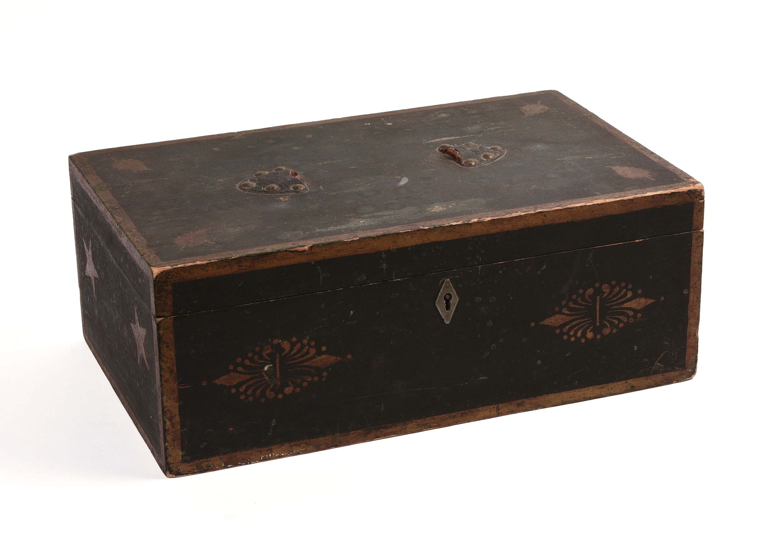 EARLY 19TH C PAINT DECORATED BOX