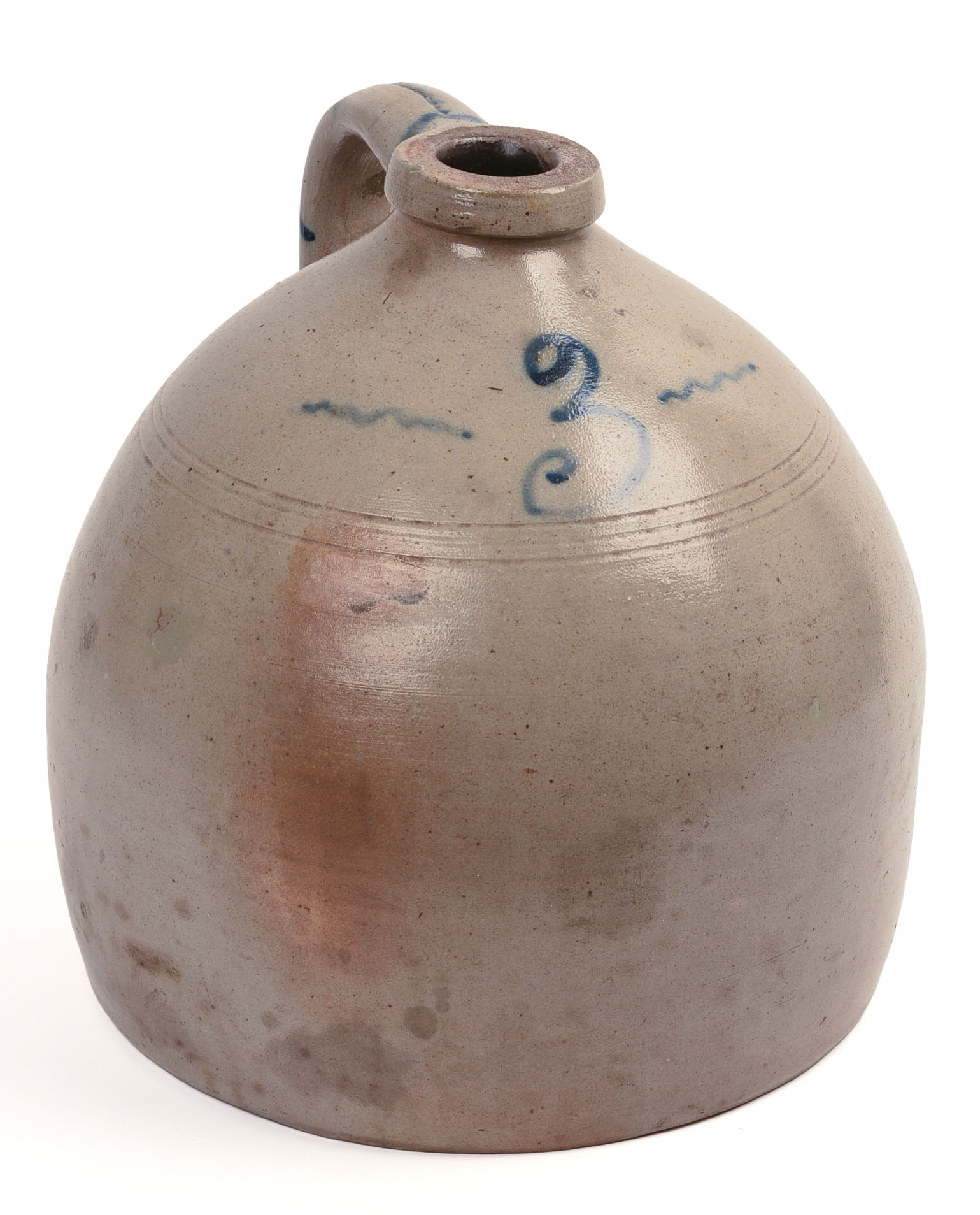 STONEWARE THREE-GALLON JUG.
