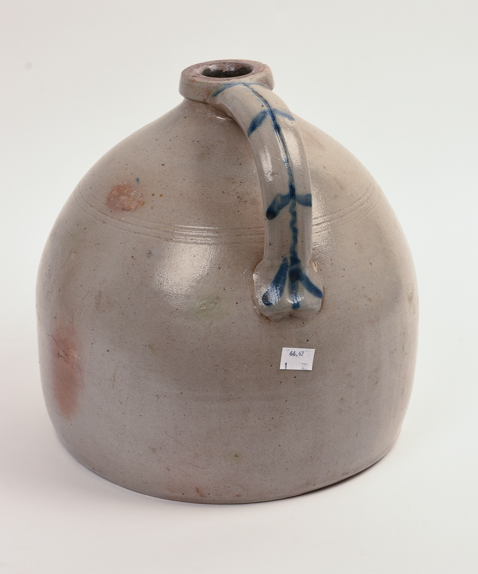 STONEWARE THREE-GALLON JUG.