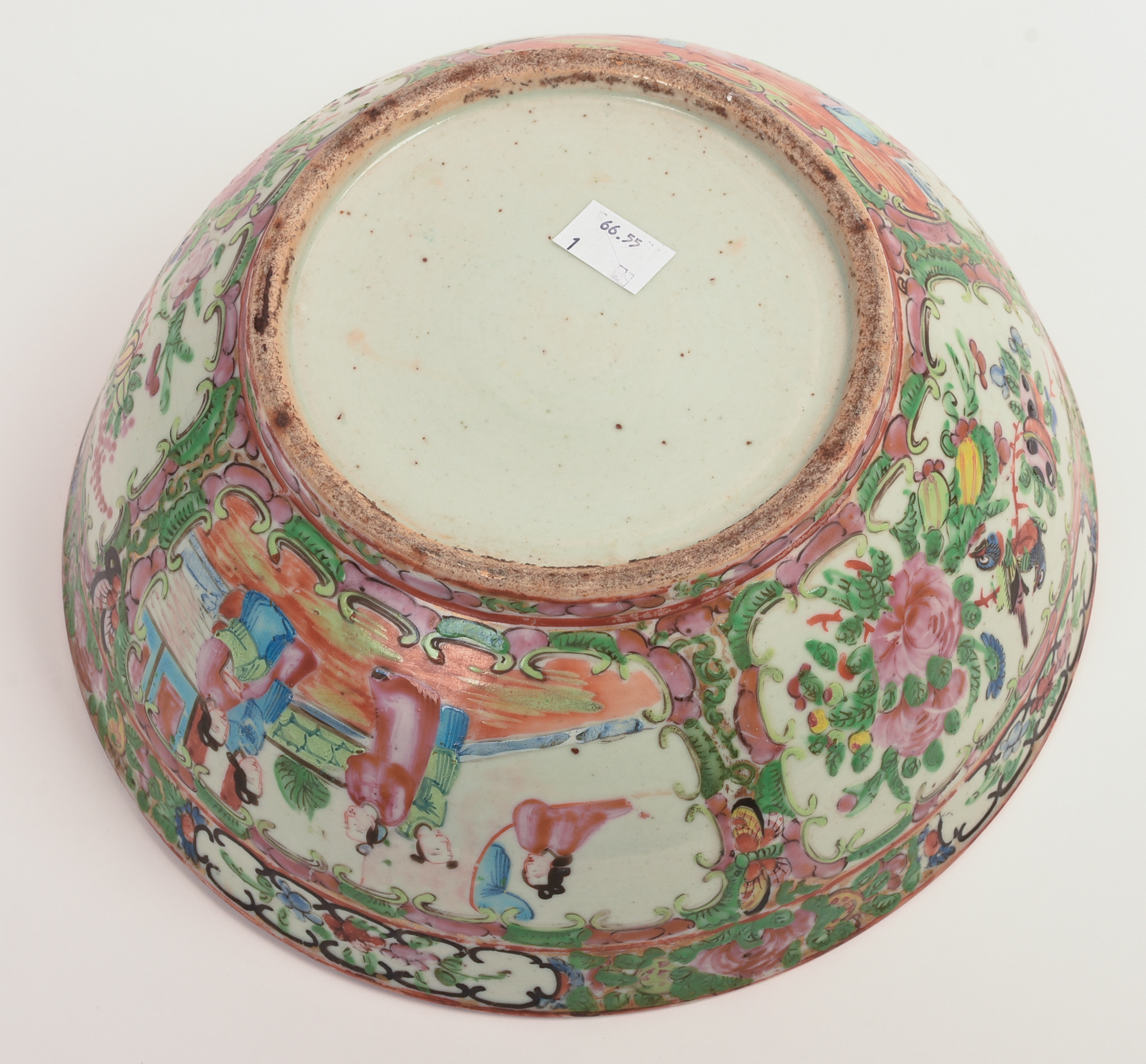 ROSE MEDALLION PORCELAIN PUNCH BOWL