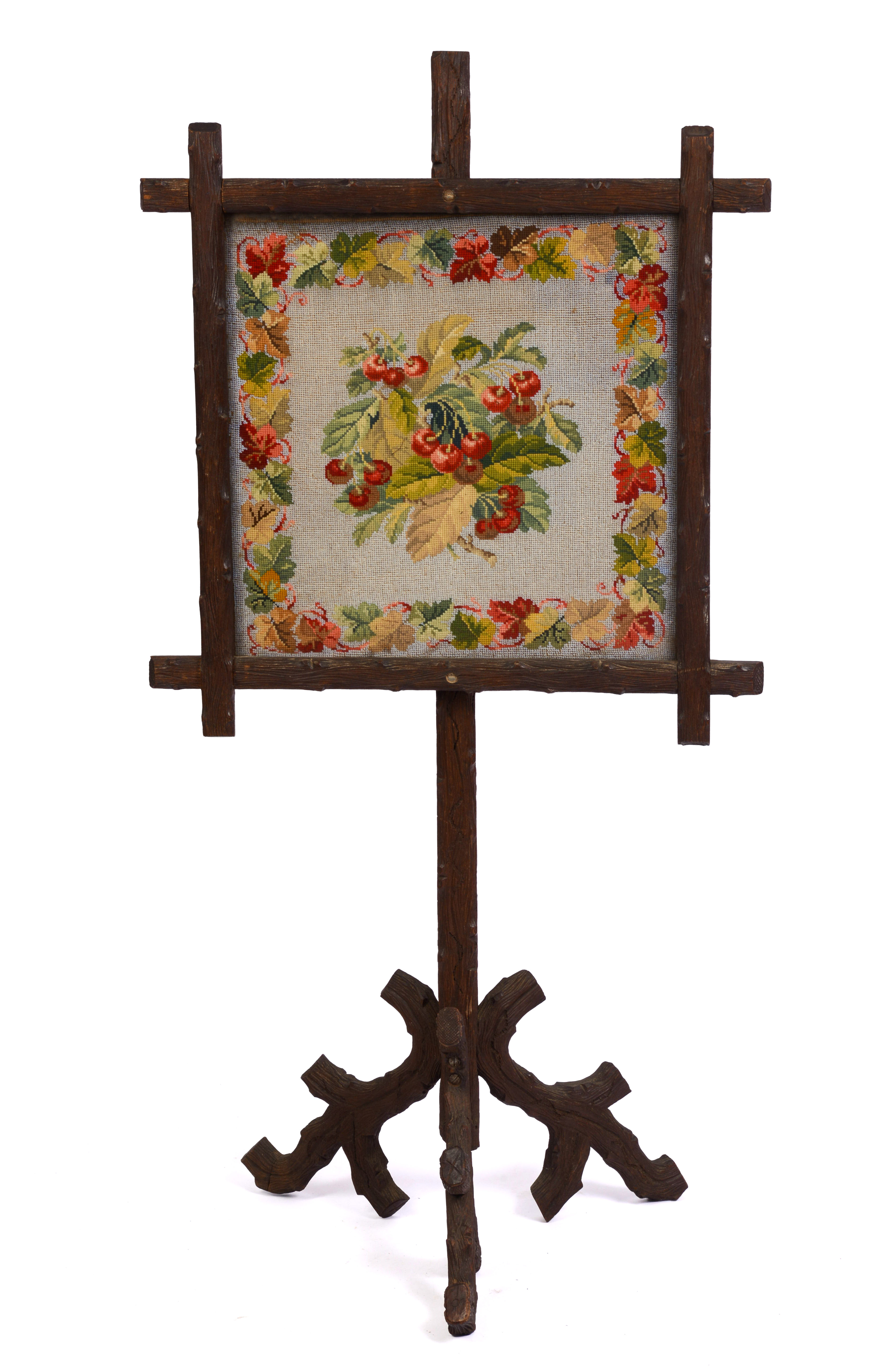 BLACK FOREST TREE FORM FIRE SCREEN.
