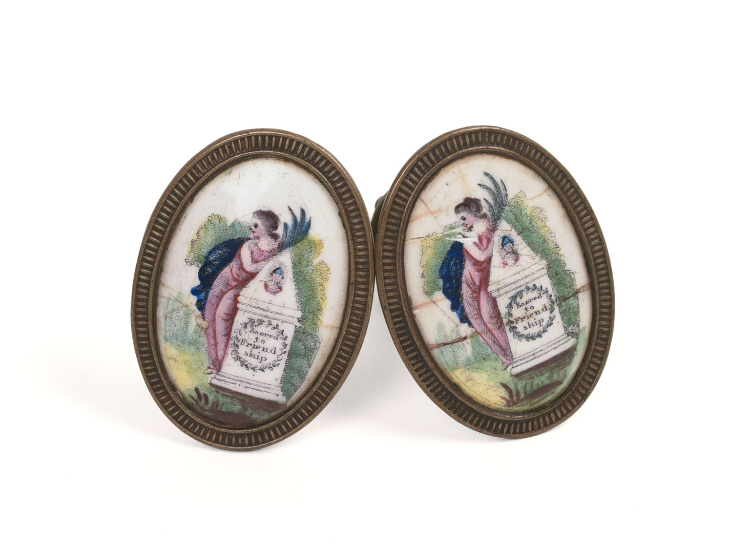 PAIR OF BATTERSEA CURTAIN TIE BACKS.