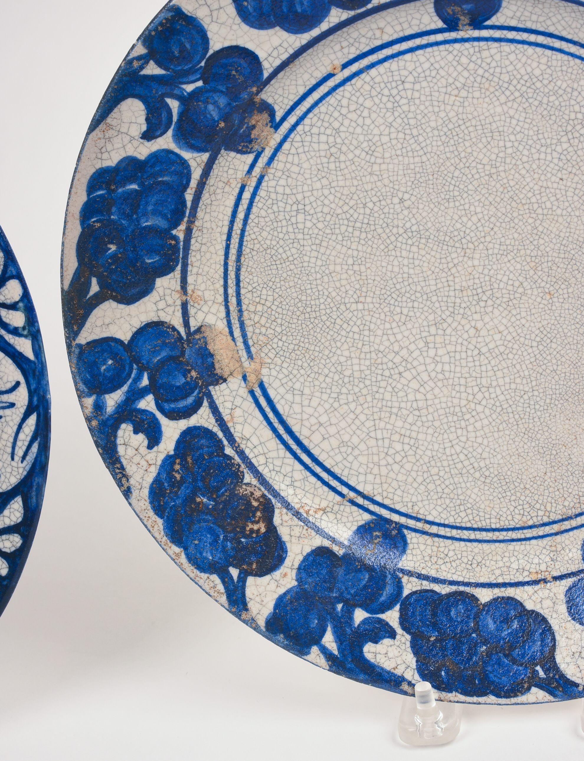 THREE DEDHAM POTTERY PLATES.