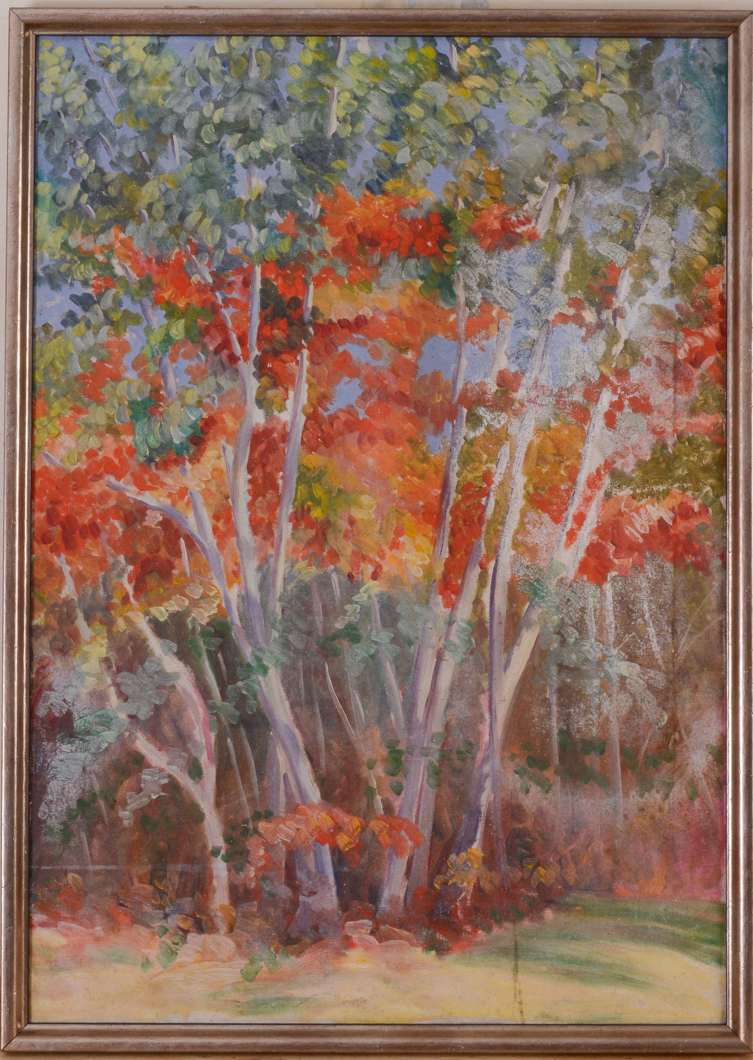 AMERICAN IMPRESSIONIST AUTUMN LANDSCAPE.
