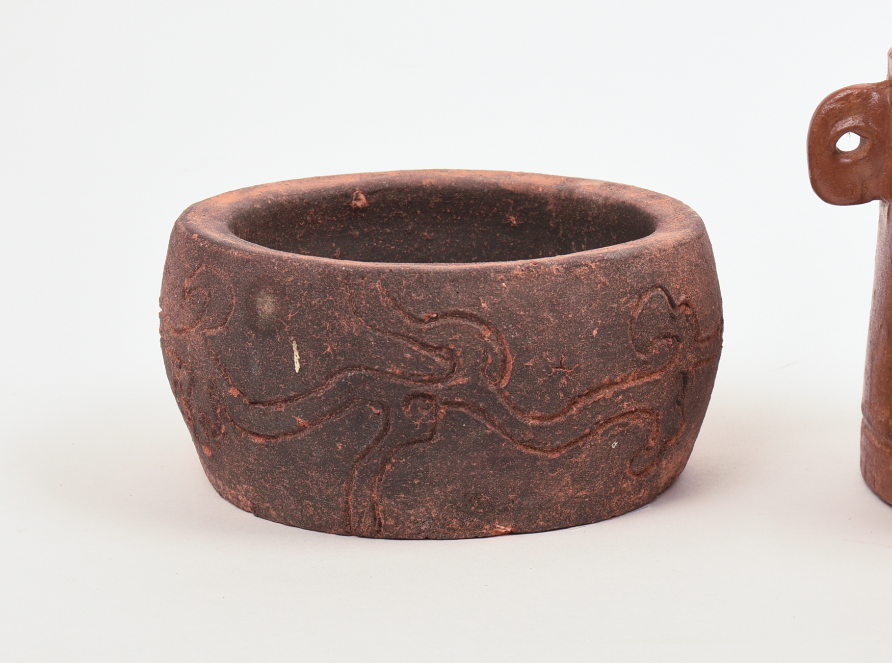 FOUR EARLY CHINESE CERAMIC PIECES.