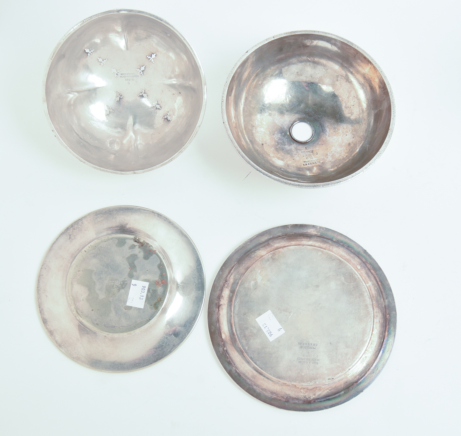 GROUP OF CHICAGO, BURLINGTON AND QUINCY RAILROAD SILVER.