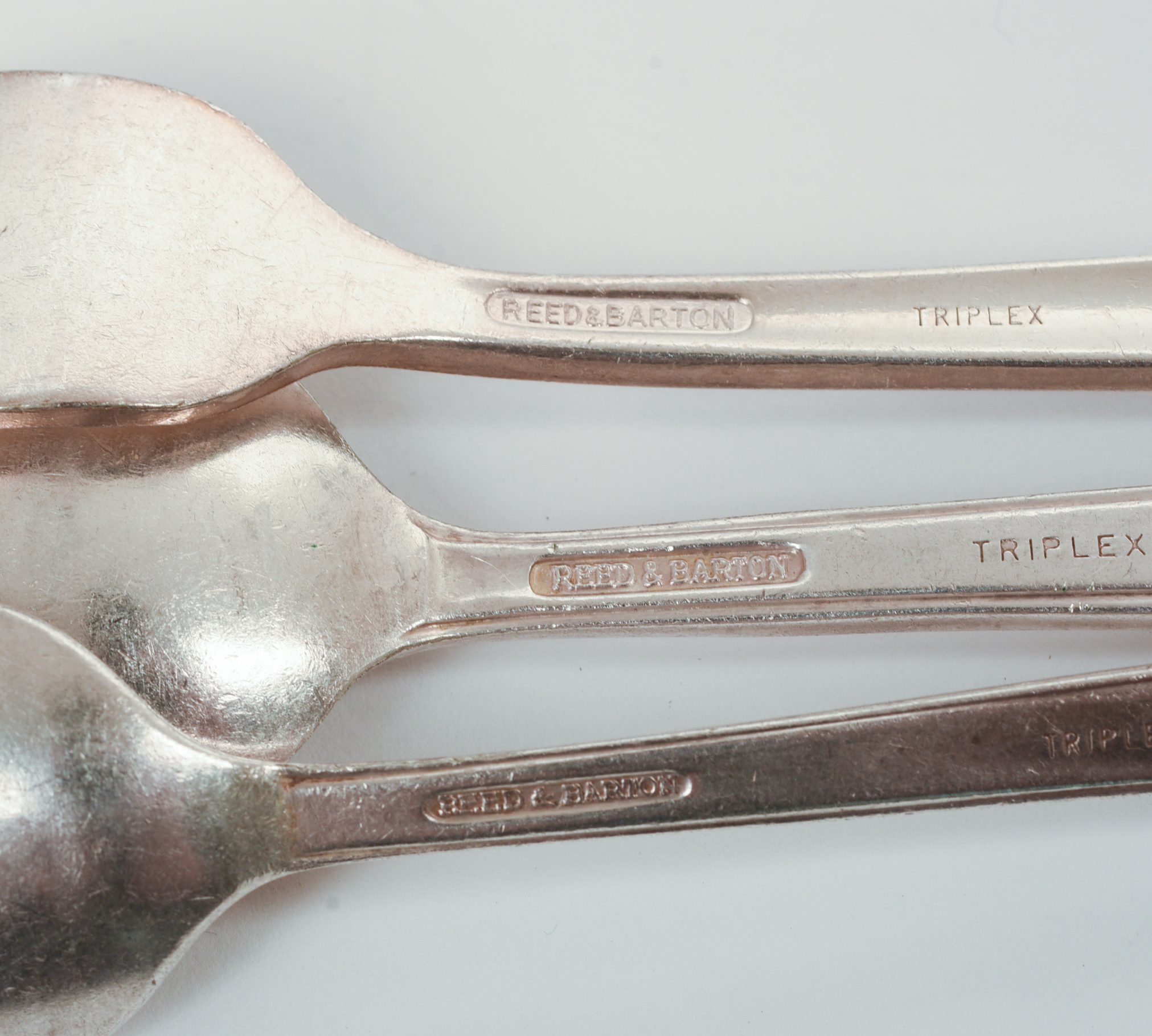 BURLINGTON RAILROAD SILVERPLATE FLATWARE SET.
