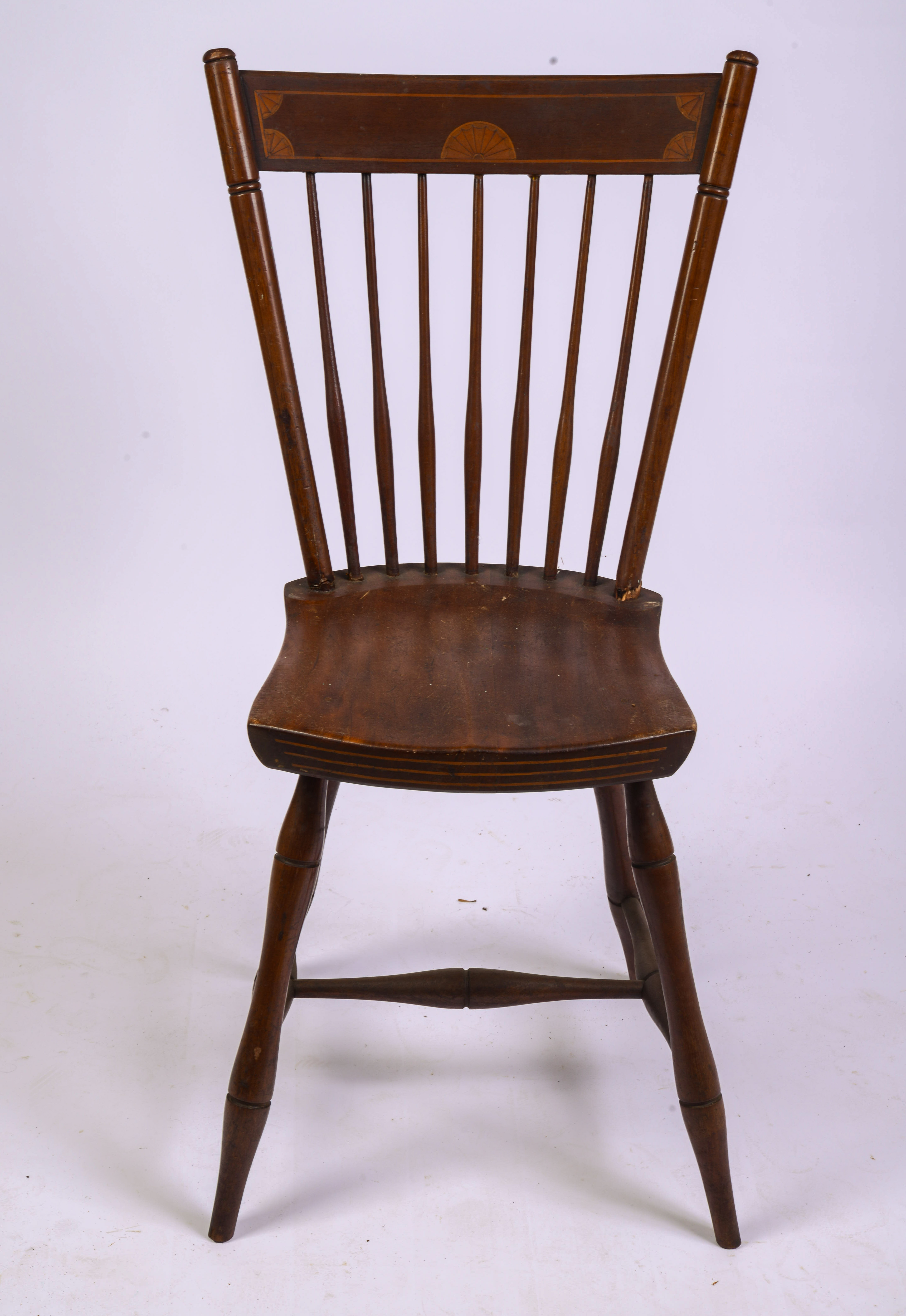 INLAID WINDSOR SIDE CHAIR.