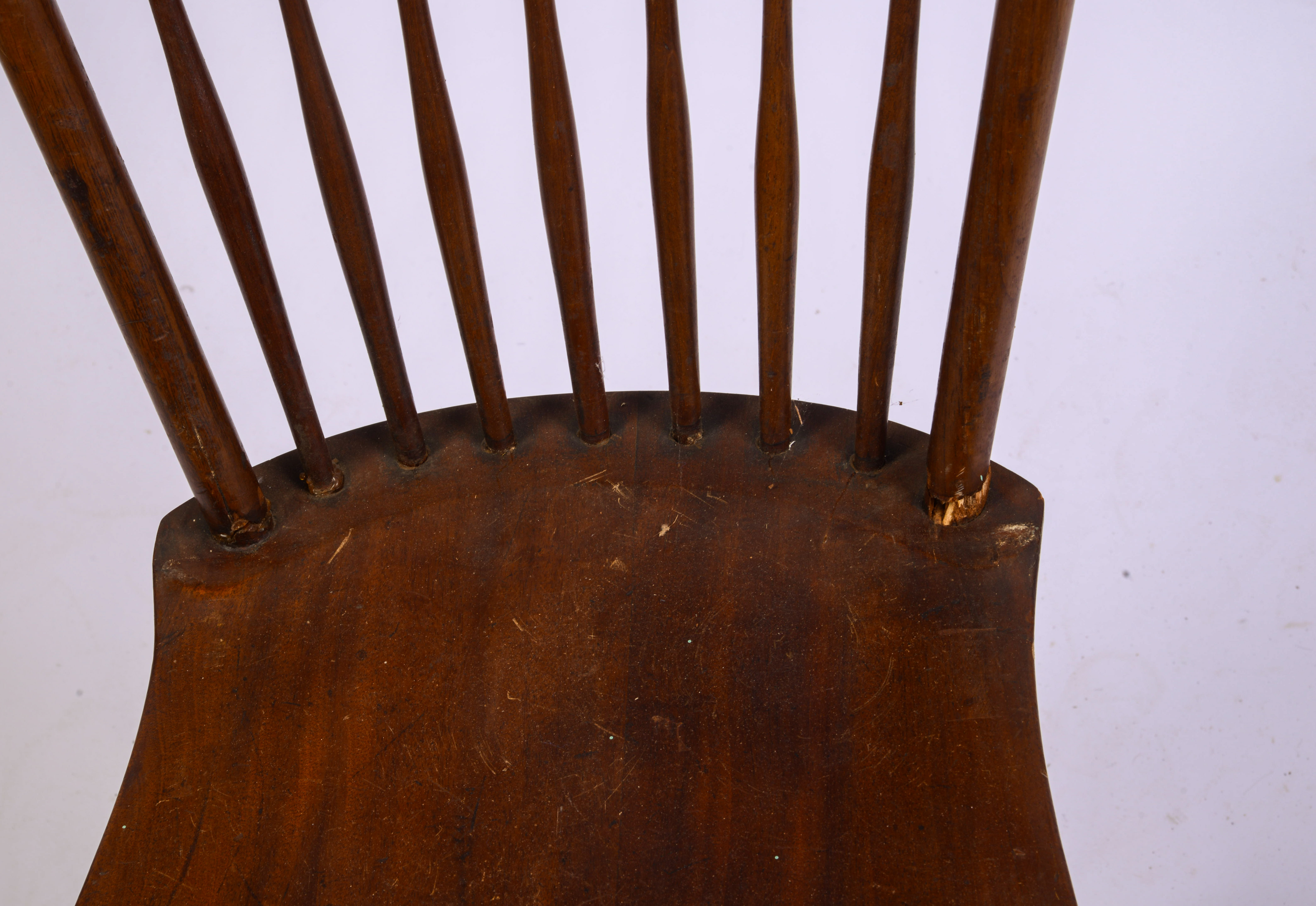 INLAID WINDSOR SIDE CHAIR.