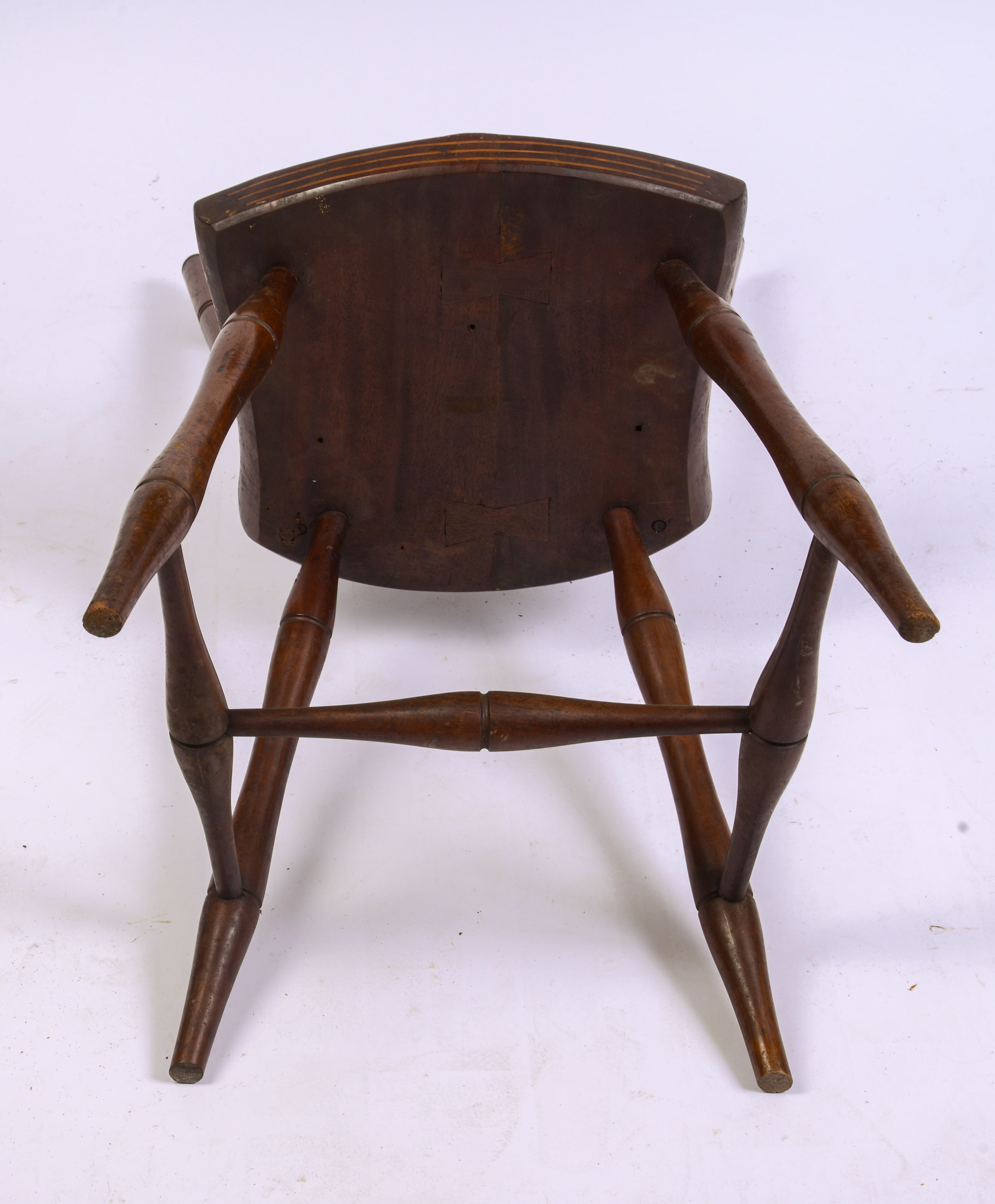 INLAID WINDSOR SIDE CHAIR.