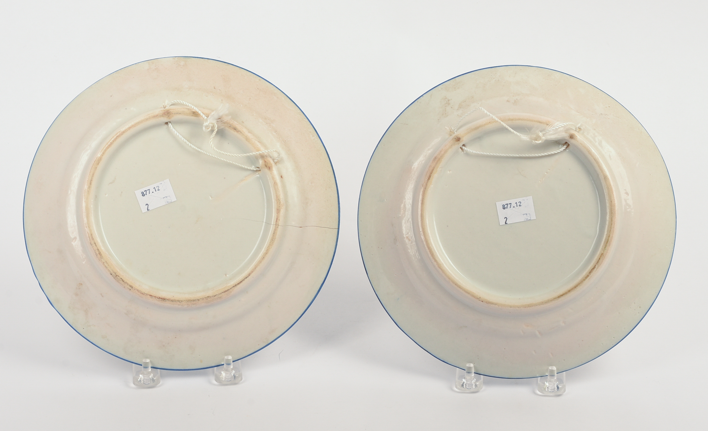 Two Portuguese Porcelain Plates With Birds.