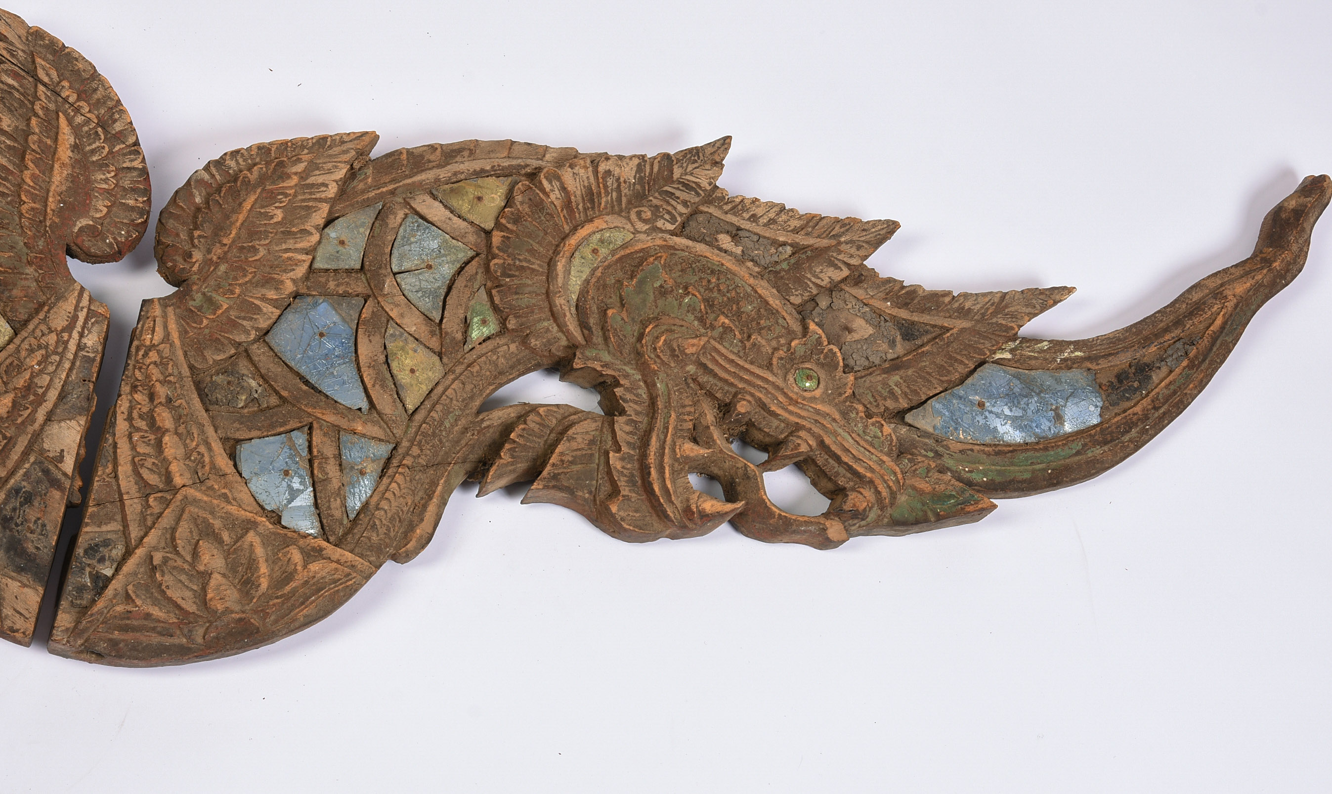Pair of Asian Wall Hangings With Dragons.