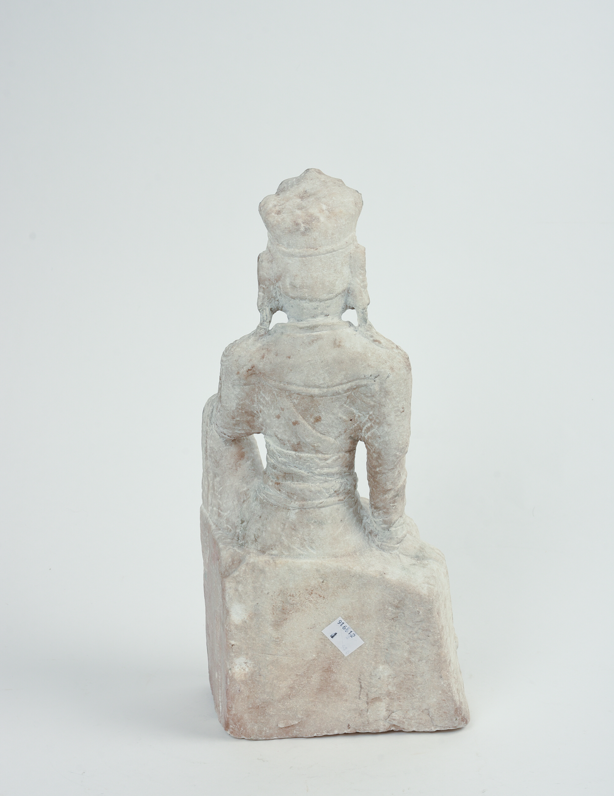 Carved Alabaster Sculpture of a Bodhisattva.