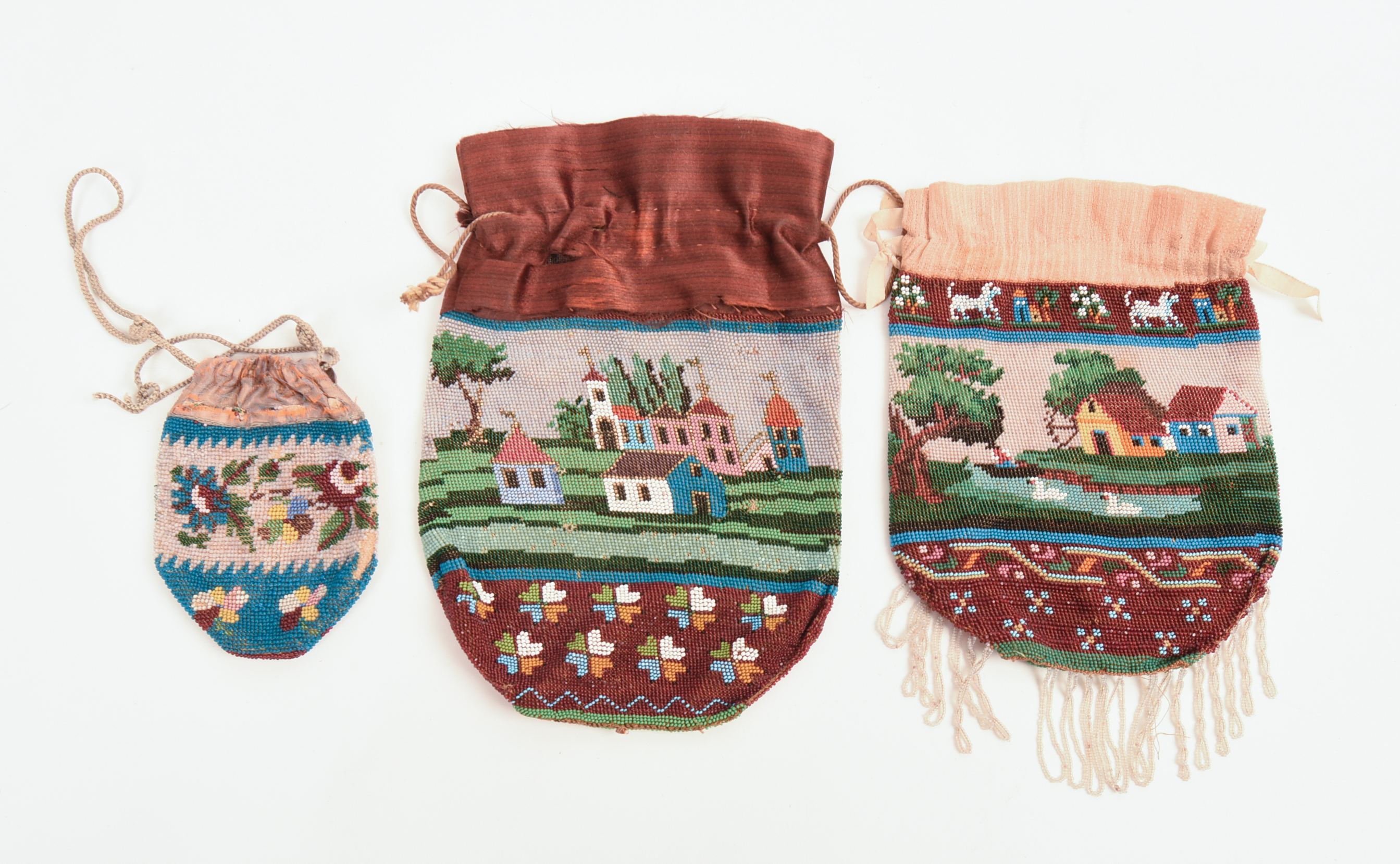 Three 19th Century Beaded Bags.