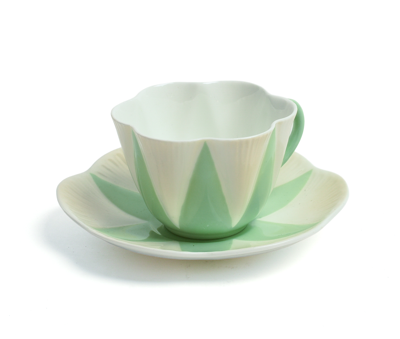 Rare Shelley Porcelain Teacup and Saucer.
