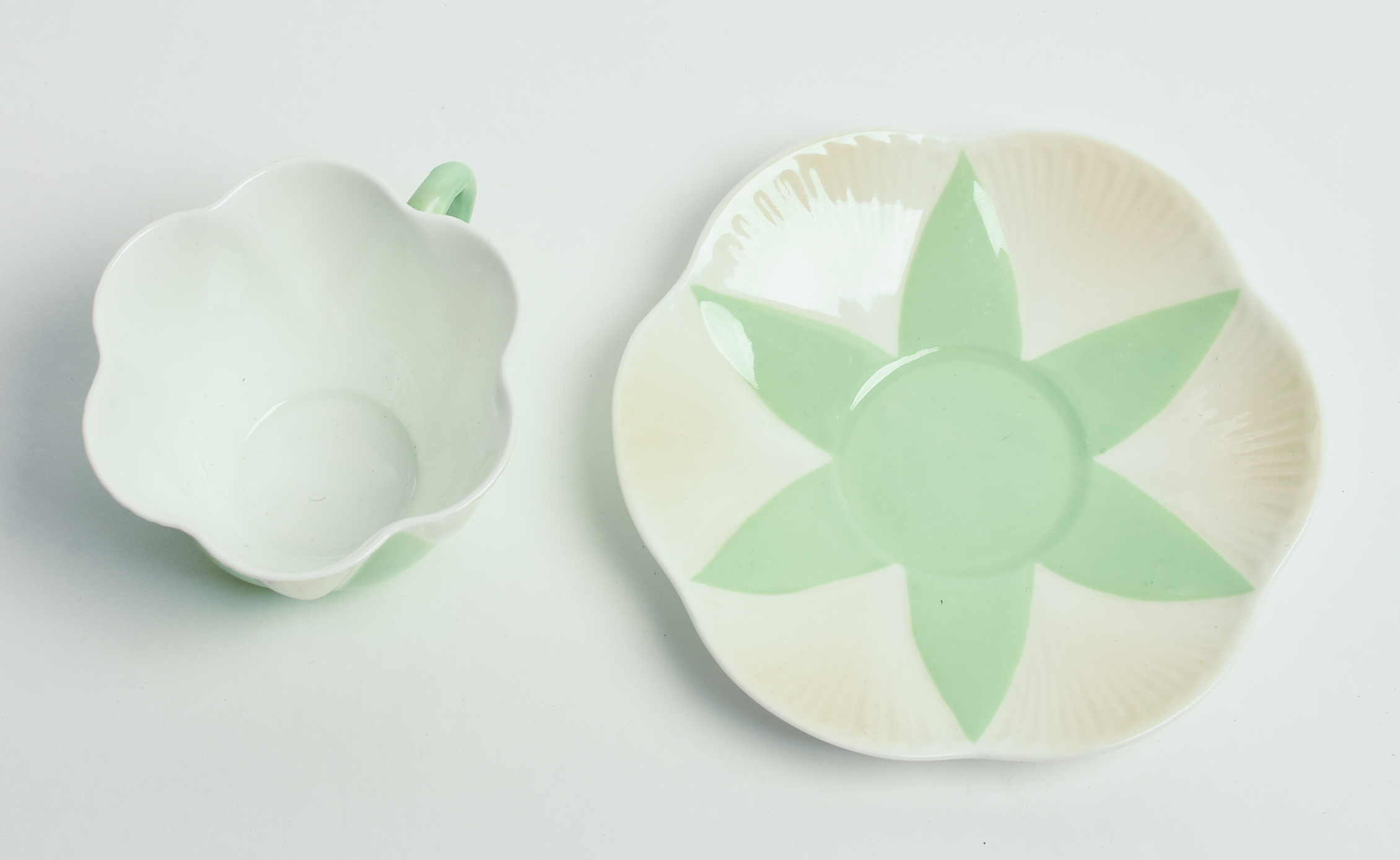 Rare Shelley Porcelain Teacup and Saucer.