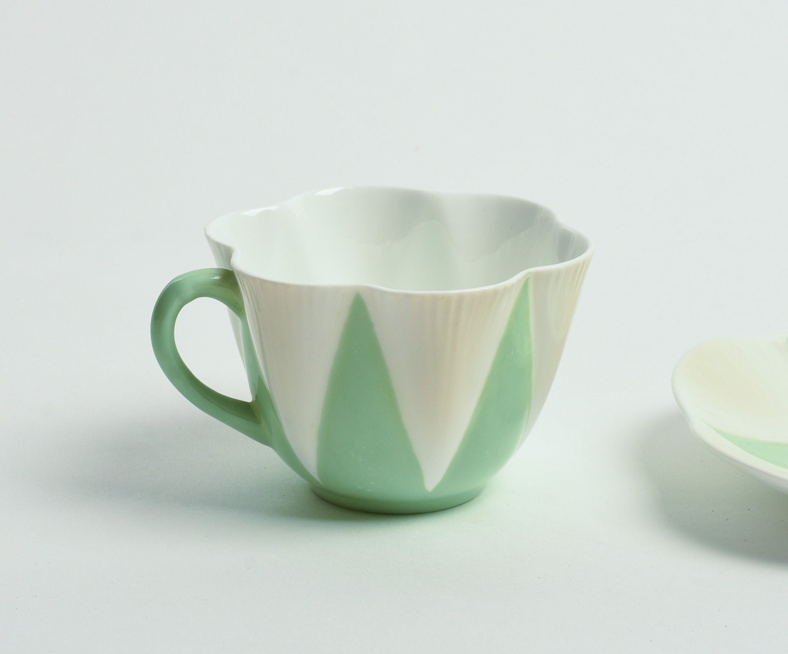 Rare Shelley Porcelain Teacup and Saucer.