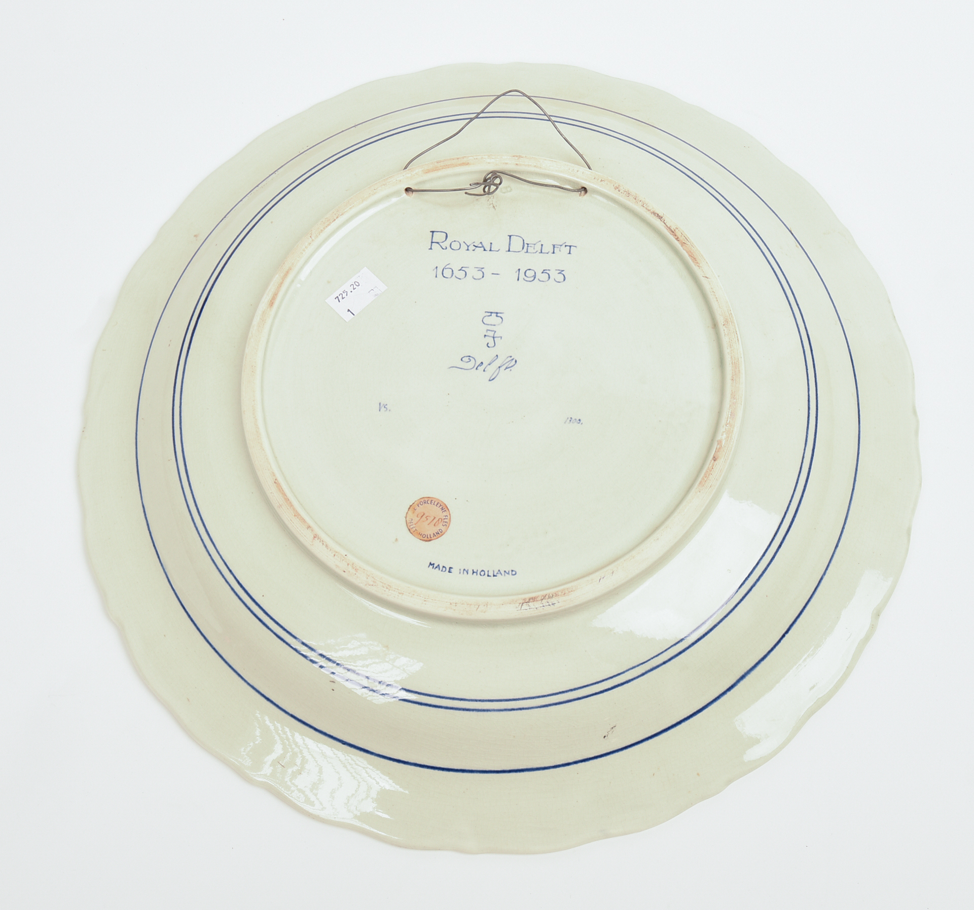 1953 Royal Delft Charger.