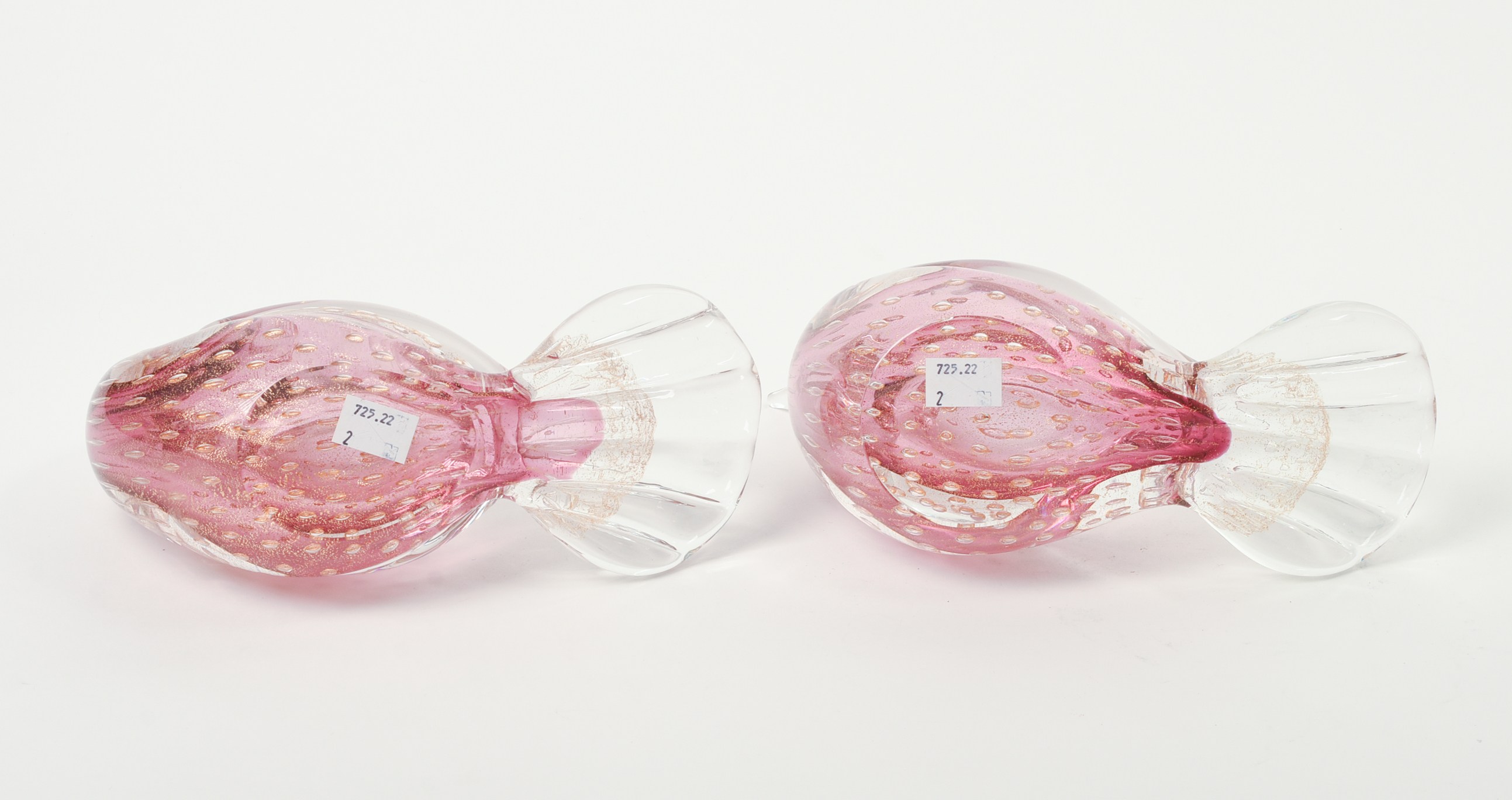 Pair of Murano Glass Pheasants.