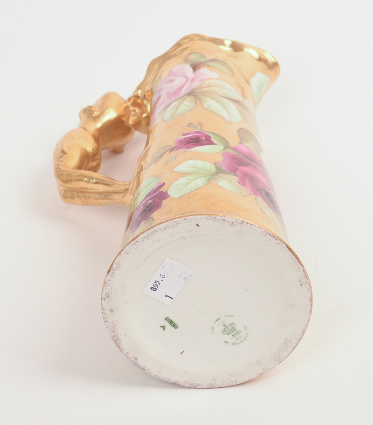Ginori Pitcher With Figural Handle.